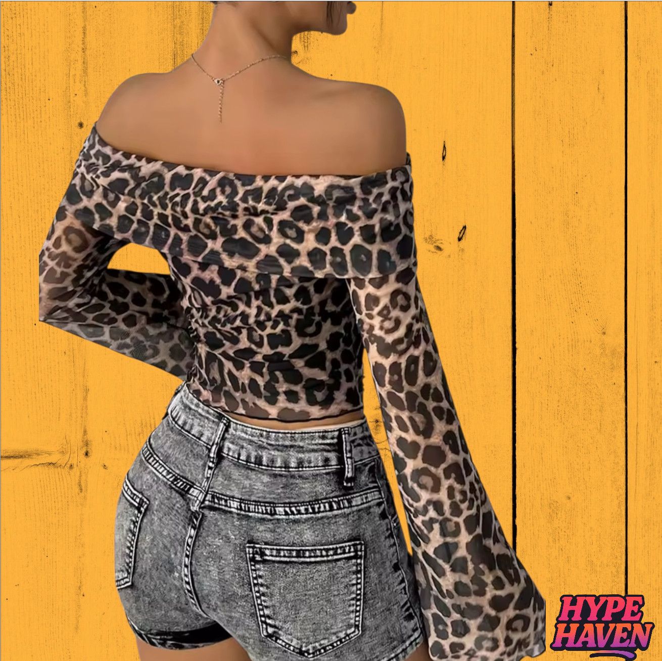Other Leopard print backless long sleeve top Size S / US 4 / IT 40 - 2 Thumbnail