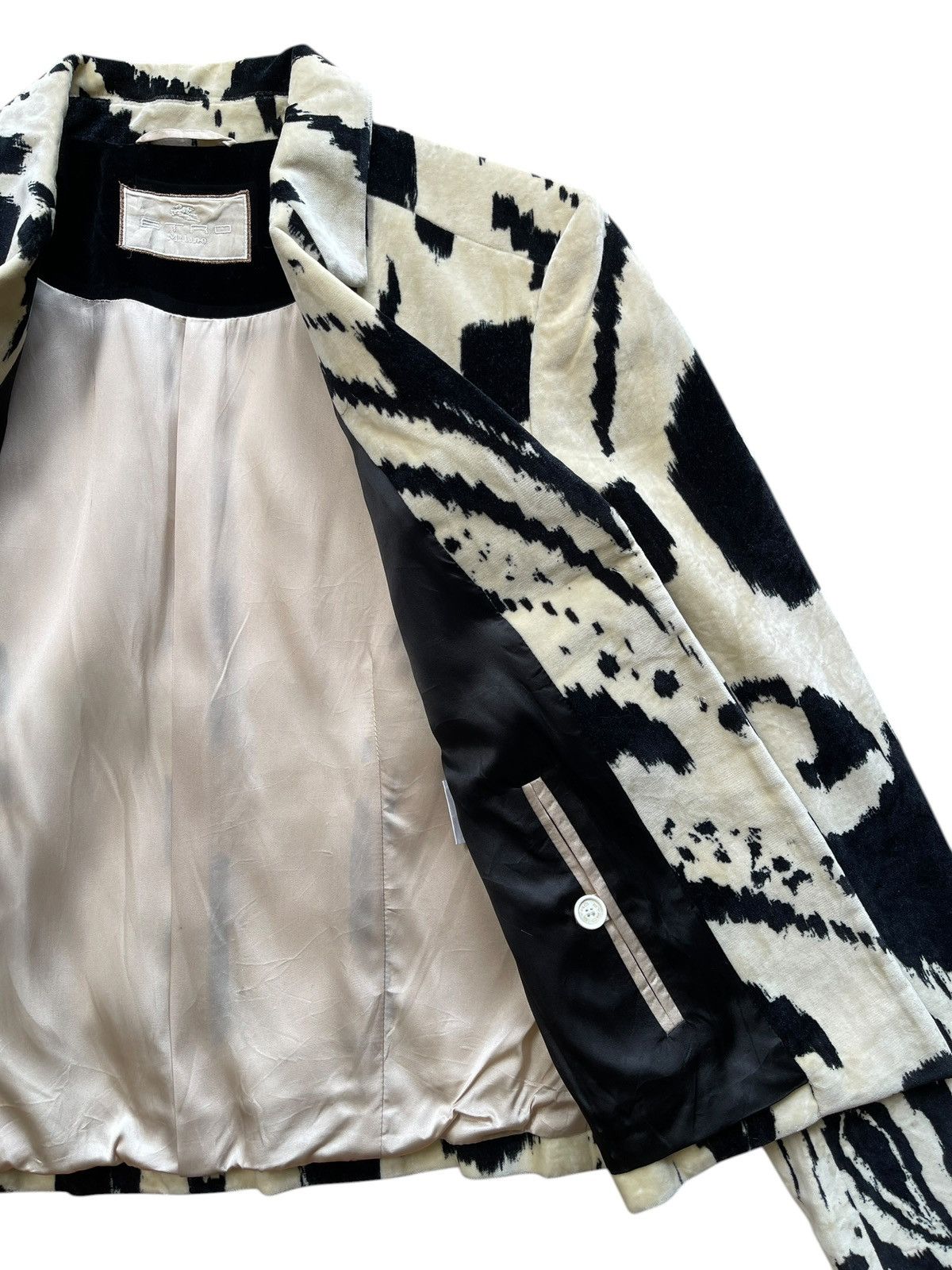 Etro Etro Milano Velvet Printed Cropped Coat Size M / US 6-8 / IT 42-44 - 7 Thumbnail