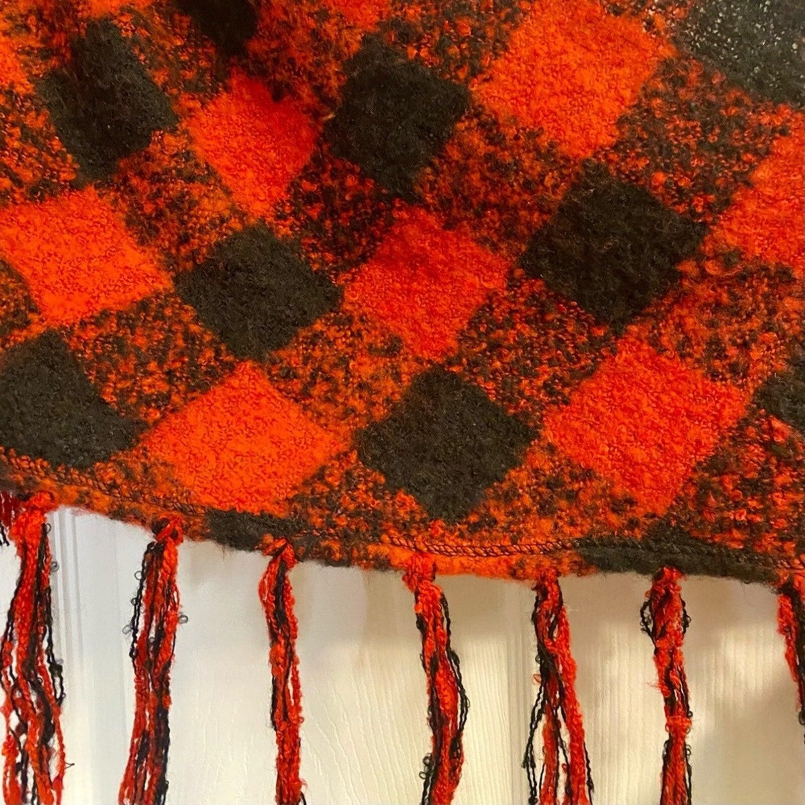 The Unbranded Brand Classic Red & Black Buffalo Plaid Scarf Womens One Size Size ONE SIZE - 4 Thumbnail