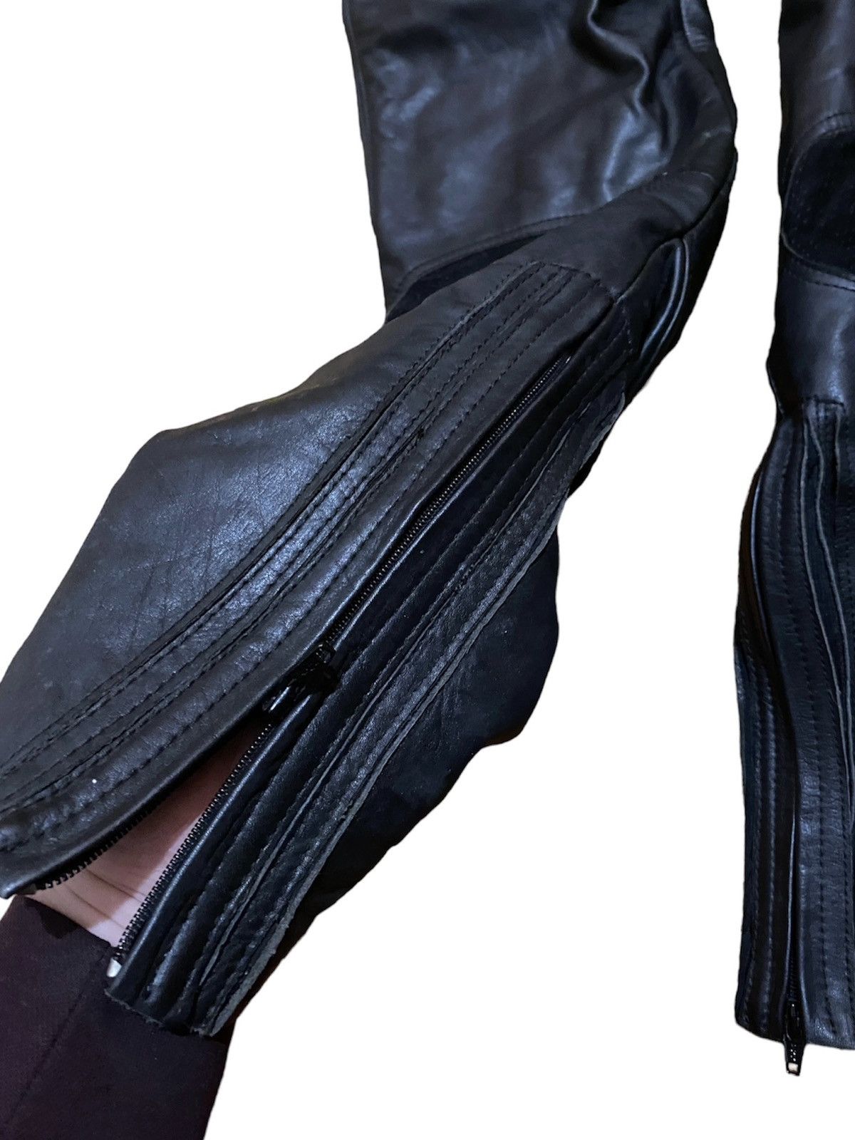 Genuine Leather Vintage IXS Motorcycle Racing Leather Biker Pants Size US 29 - 8 Thumbnail