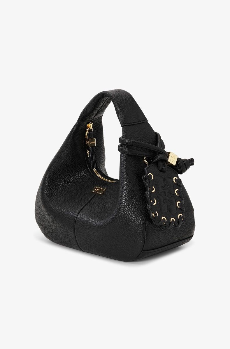 Ganni Ganni Black Mini Hobo Bag Size ONE SIZE - 2 Thumbnail