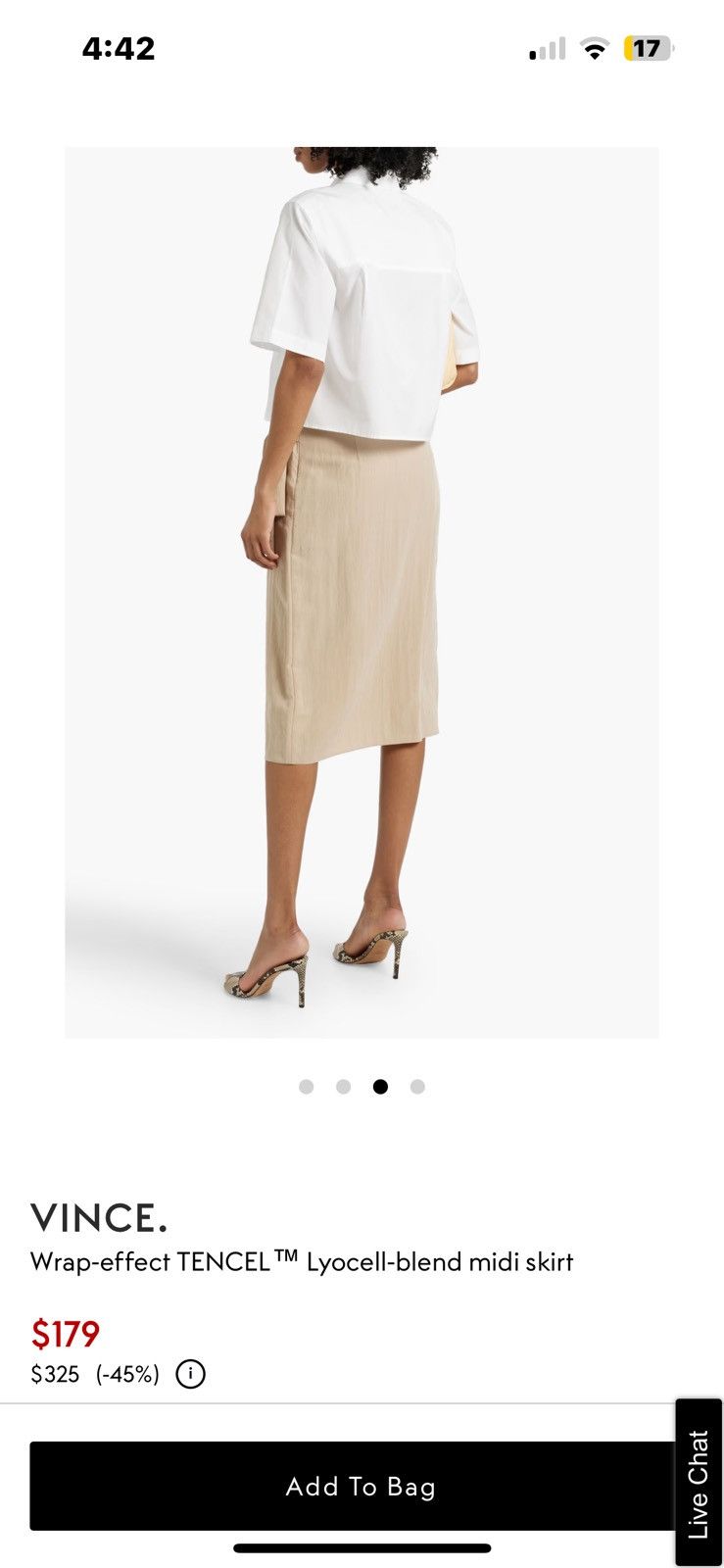 Vince Vince Wrap skirt / Lyocel Size 36" / US 14 / IT 50 - 13 Thumbnail