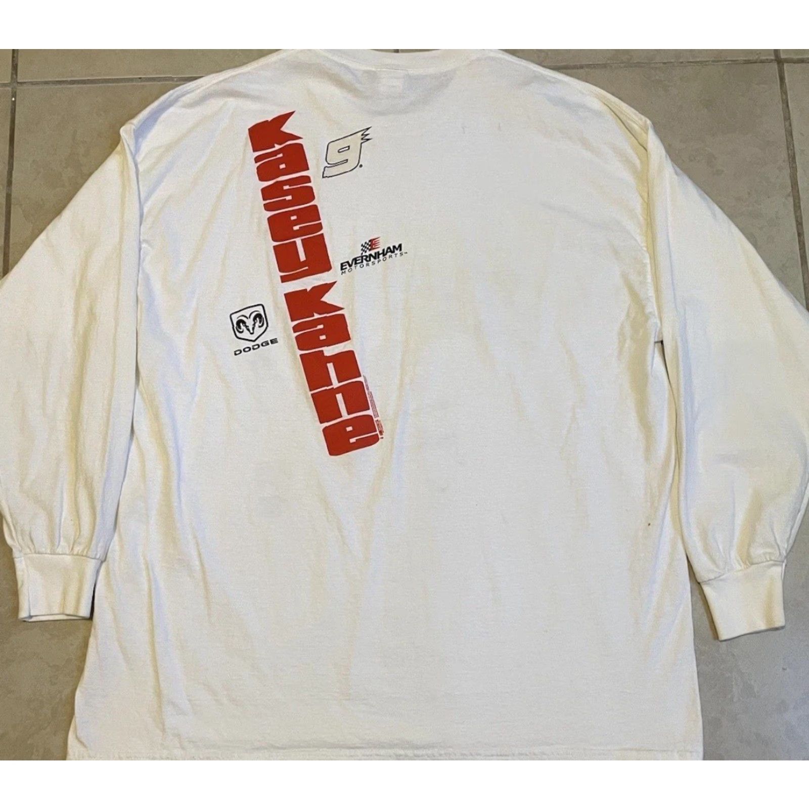 Chase Authentics VINTAGE NASCAR Kasey Kahne Faded All Over Print Shirt XL Men White 80s Grunge Biker Racing Cars USA Rock Retro - Mens Size US XL / EU 56 / 4 - 2 Thumbnail
