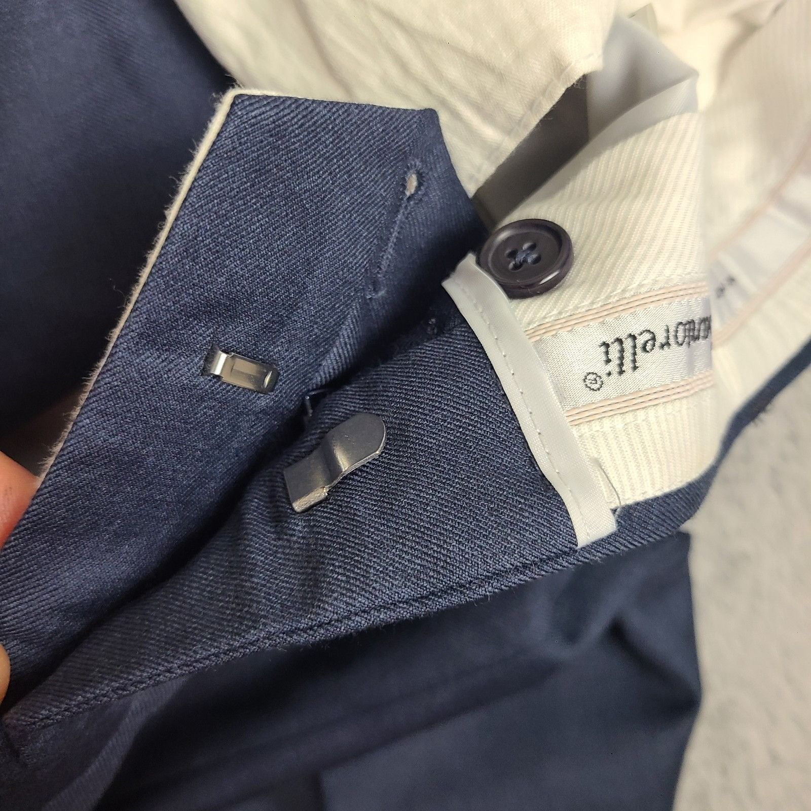 Santorelli Santorelli Dress Pants - Size 44x29 - Blue - 100% Virgin Woo Size US 44 / EU 60 - 9 Thumbnail
