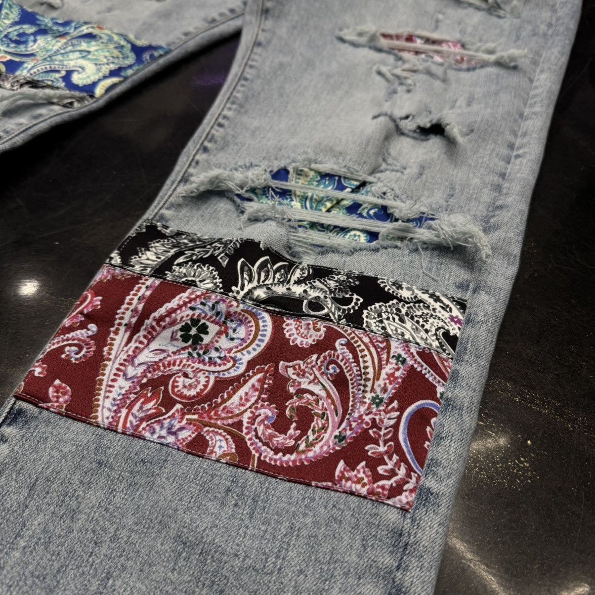 Amiri Amiri Pajama Art Patch Jeans Light Blue Size US 38 / EU 54 - 4 Thumbnail