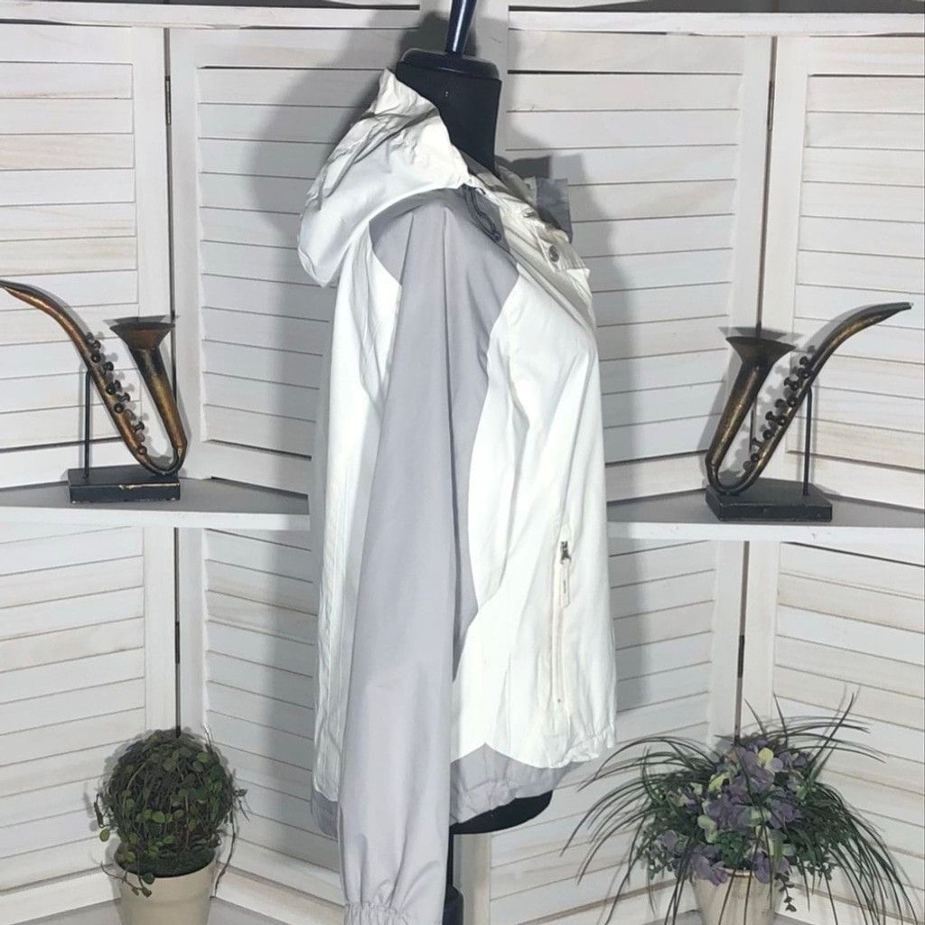 Free Country Free Country Windbreaker Jacket Hooded White/Gray sz M Size M / US 6-8 / IT 42-44 - 3 Thumbnail