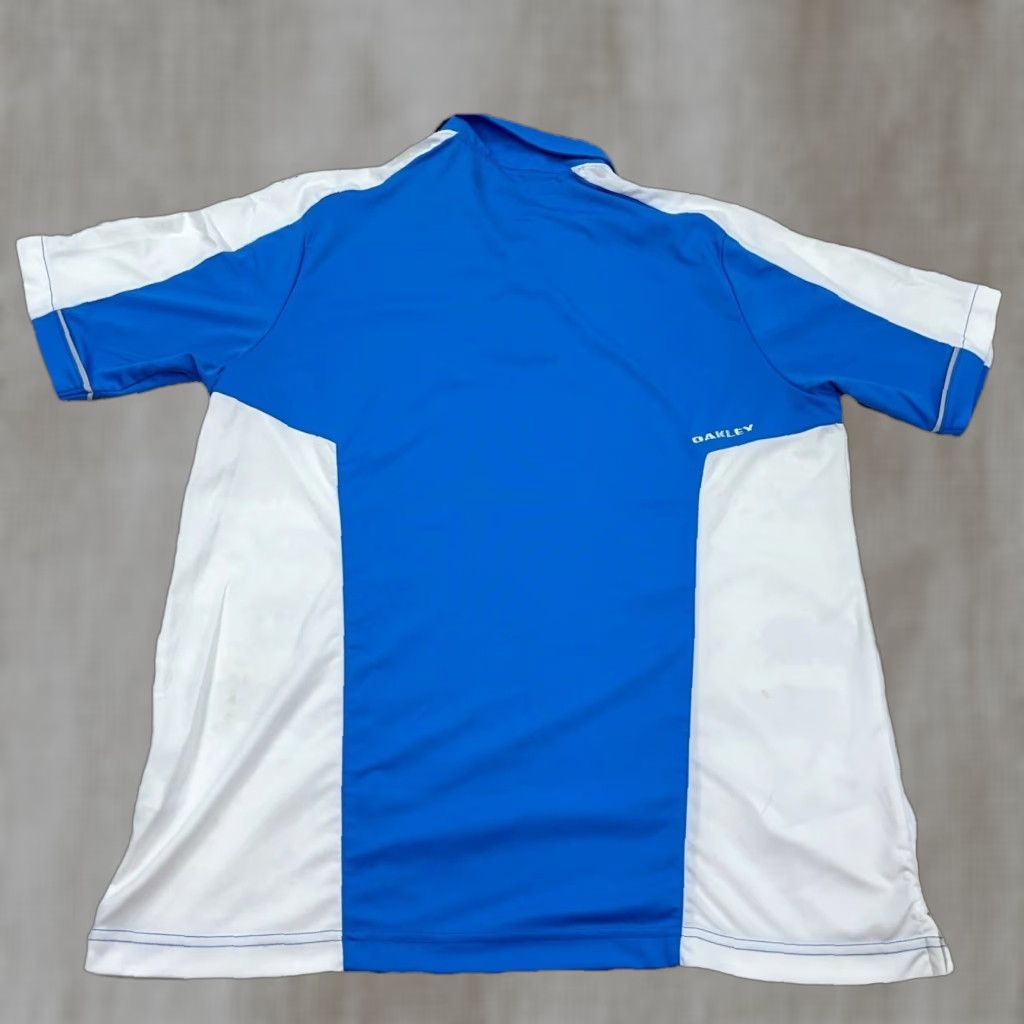 Oakley Oakley Polo Shirt Men Large Blue White Golf Performance Active Wicking Poly Size US L / EU 52-54 / 3 - 1 Thumbnail