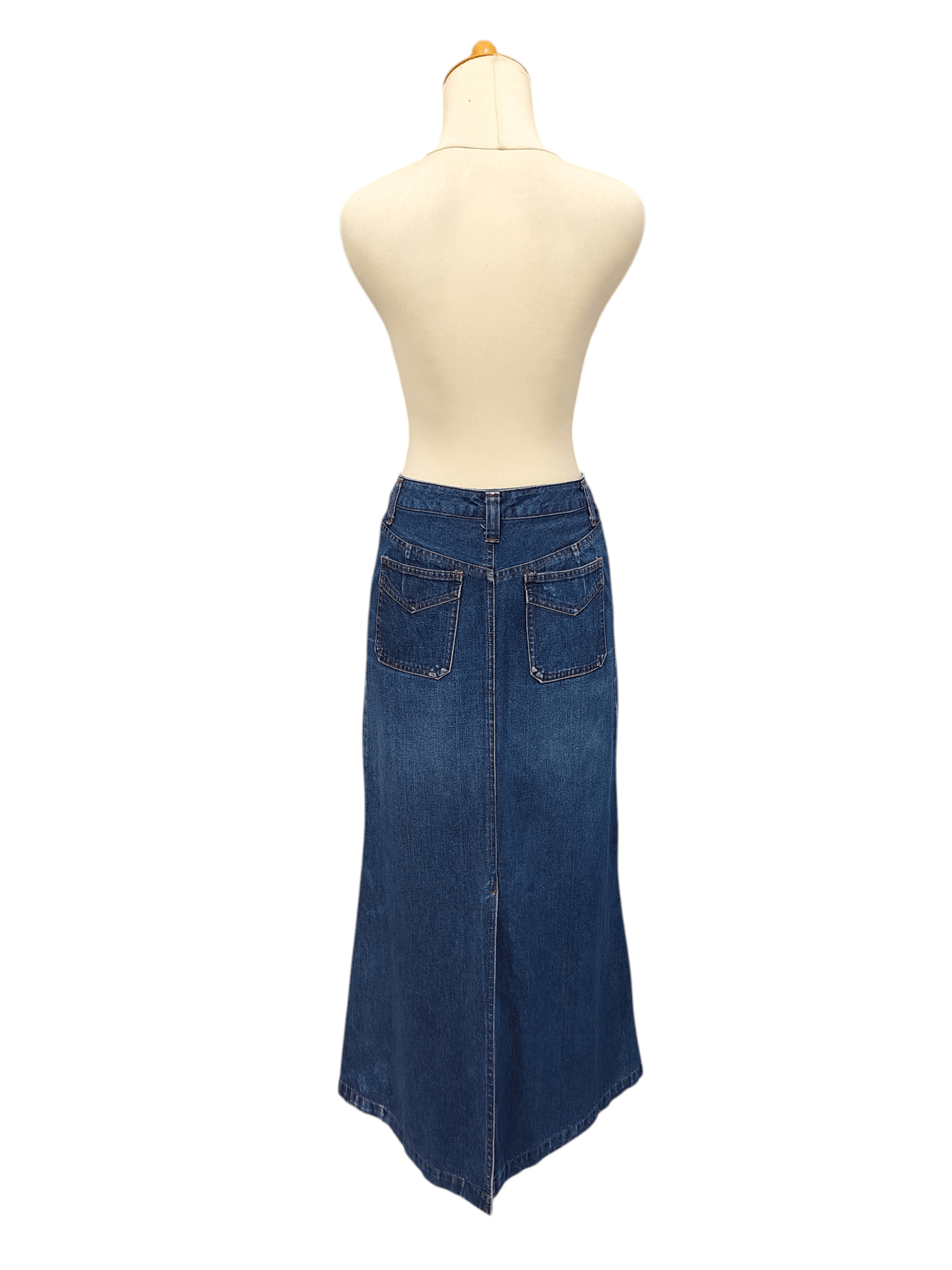 Super Lovers 90s Super Lovers 🇯🇵 Clean A-Line Silhouette Denim Skirt Size 29" - 6 Thumbnail