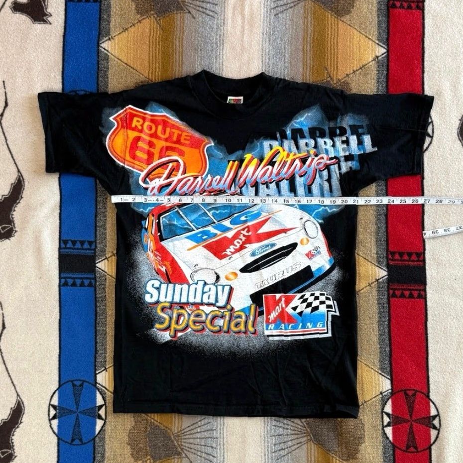 Fruit Of The Loom VINTAGE Darrell Waltrip NASCAR AOP All Over Print T-Shirt Size Large Cars Size US L / EU 52-54 / 3 - 6 Thumbnail