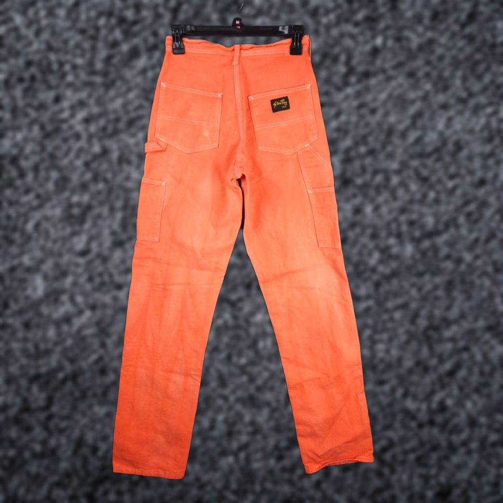 Stan Ray VINTAGE Stan Ray Carpenter Pants Regular Adults 25 x 33 Orange USA Cotton Canvas Zip Pocket Zipper Button Straight Front Workwear USA Mens Size US 26 / EU 42 - 1 Thumbnail