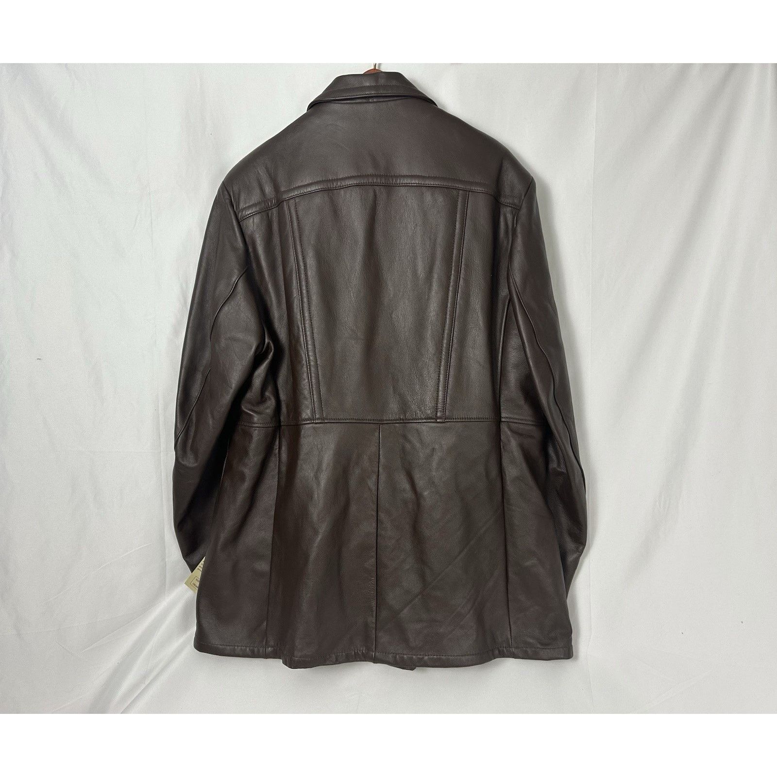 Reed VTG 90s Reed Leather Jacket Brown Overcoat XXL NWT Size US XXL / EU 58 / 5 - 3 Thumbnail
