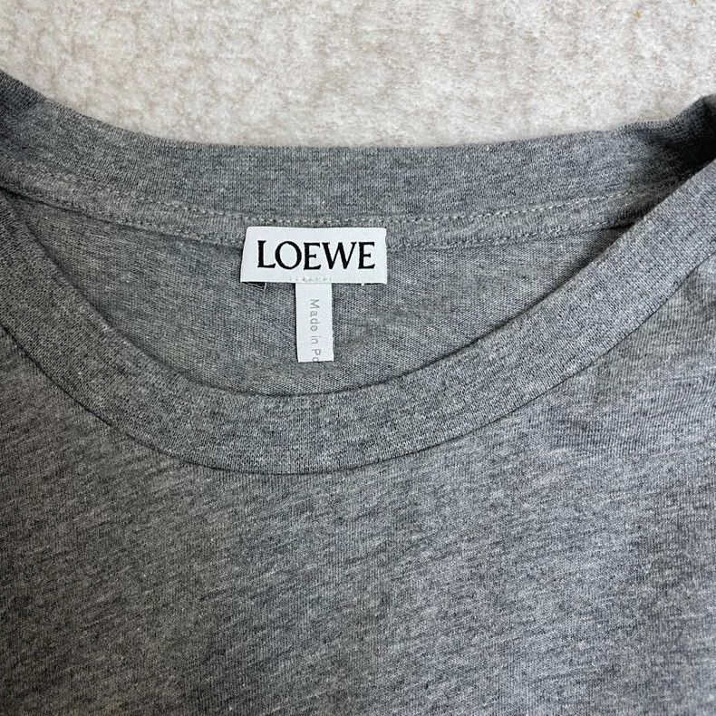 Loewe LOEWE Gray embroidered small Logo short sleeve T-shirt Size M / US 6-8 / IT 42-44 - 4 Thumbnail