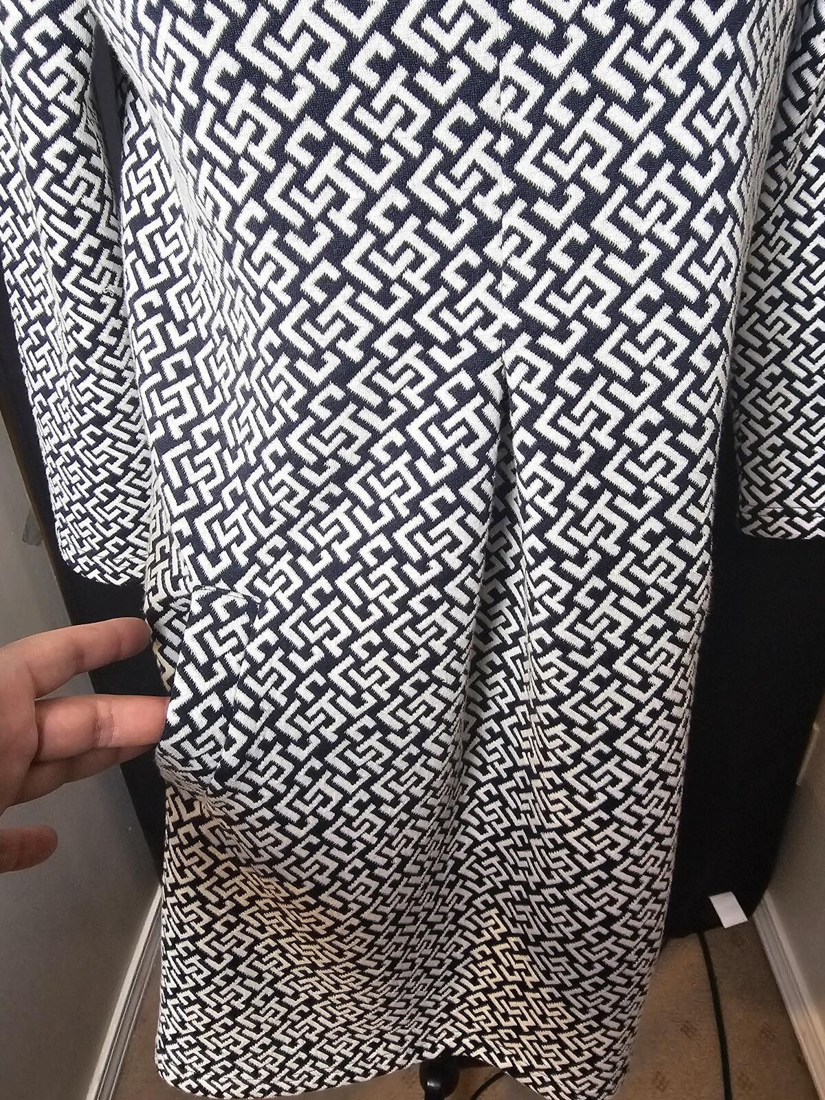 Other Tyler Boe Dress Black & White Womens Size XS Cowl Neck Size XS / US 0-2 / IT 36-38 - 6 Thumbnail