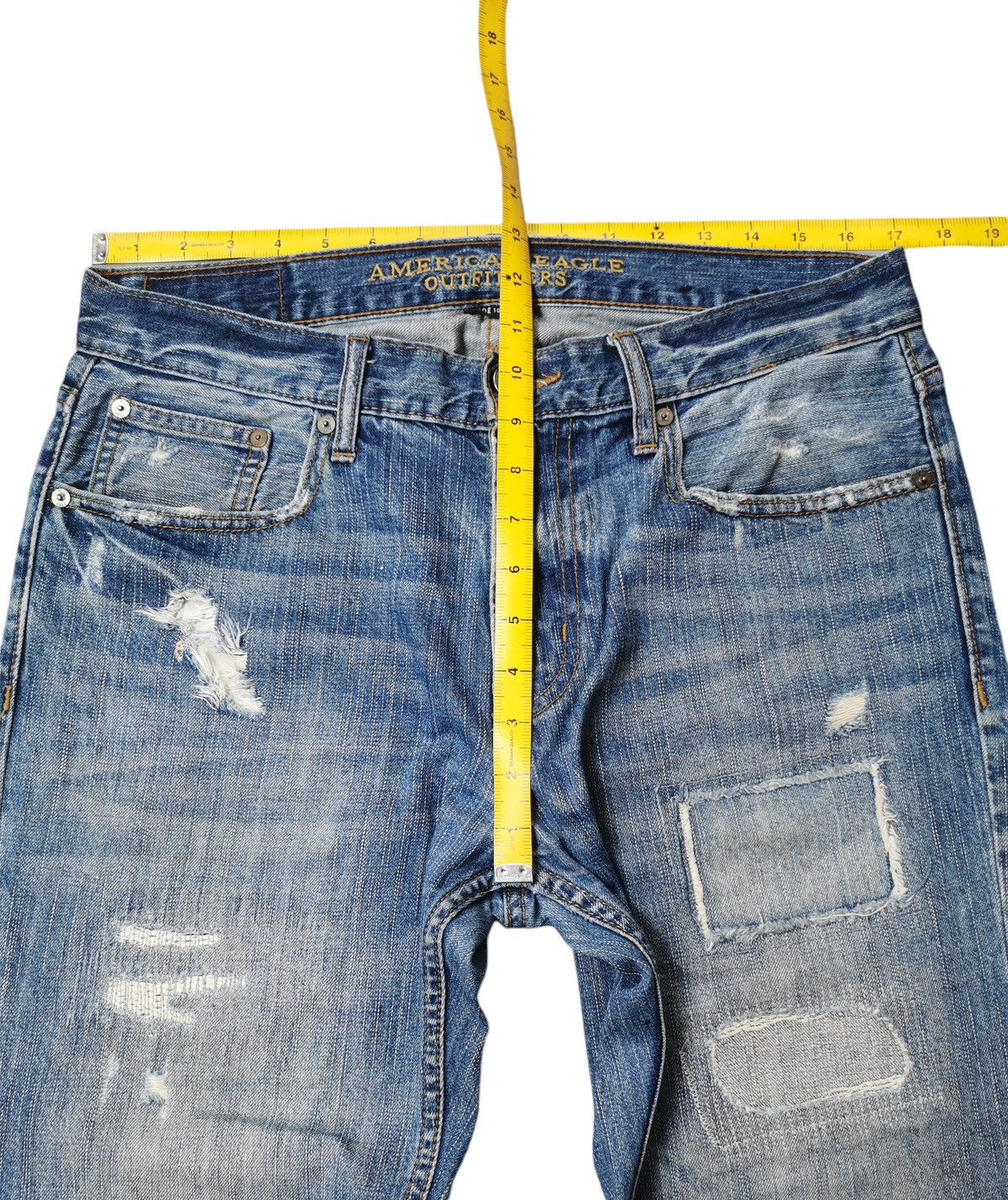 American Eagle Outfitters AMERICAN EAGLE WRECKED JEANS VINTAGE DIRTY PUNK SHIT Size US 34 / EU 50 - 8 Thumbnail