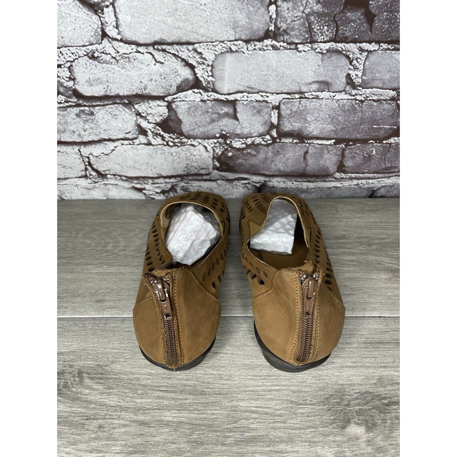 Other Sesto Meucci Evonne Brown Nubuck Perforated Open Toe Back Zi Size US 10 / IT 40 - 20 Thumbnail