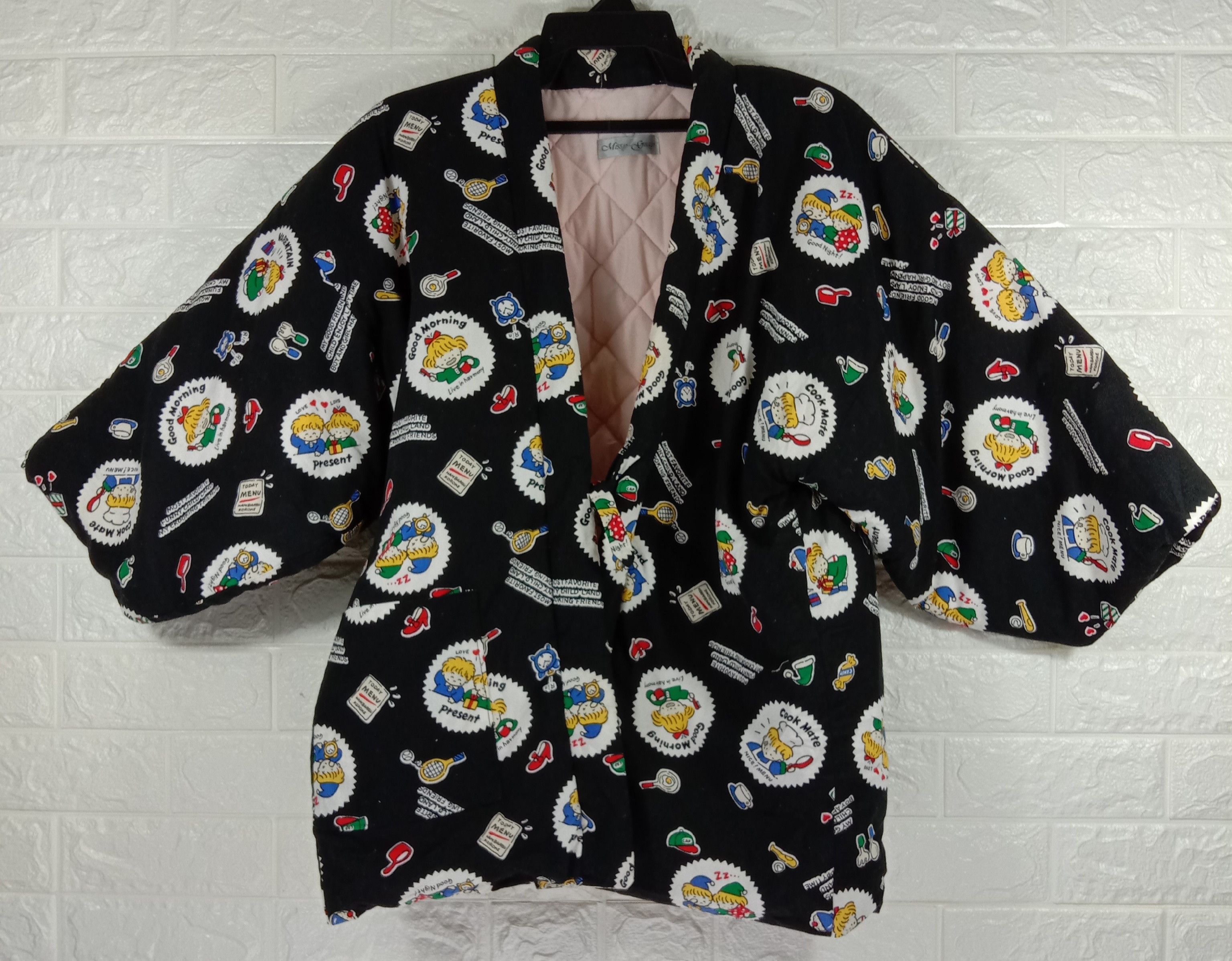 Japanese Brand Vintage Japanese Kimono Over Printed Puffer Cardigan Size US XL / EU 56 / 4 - 1 Thumbnail
