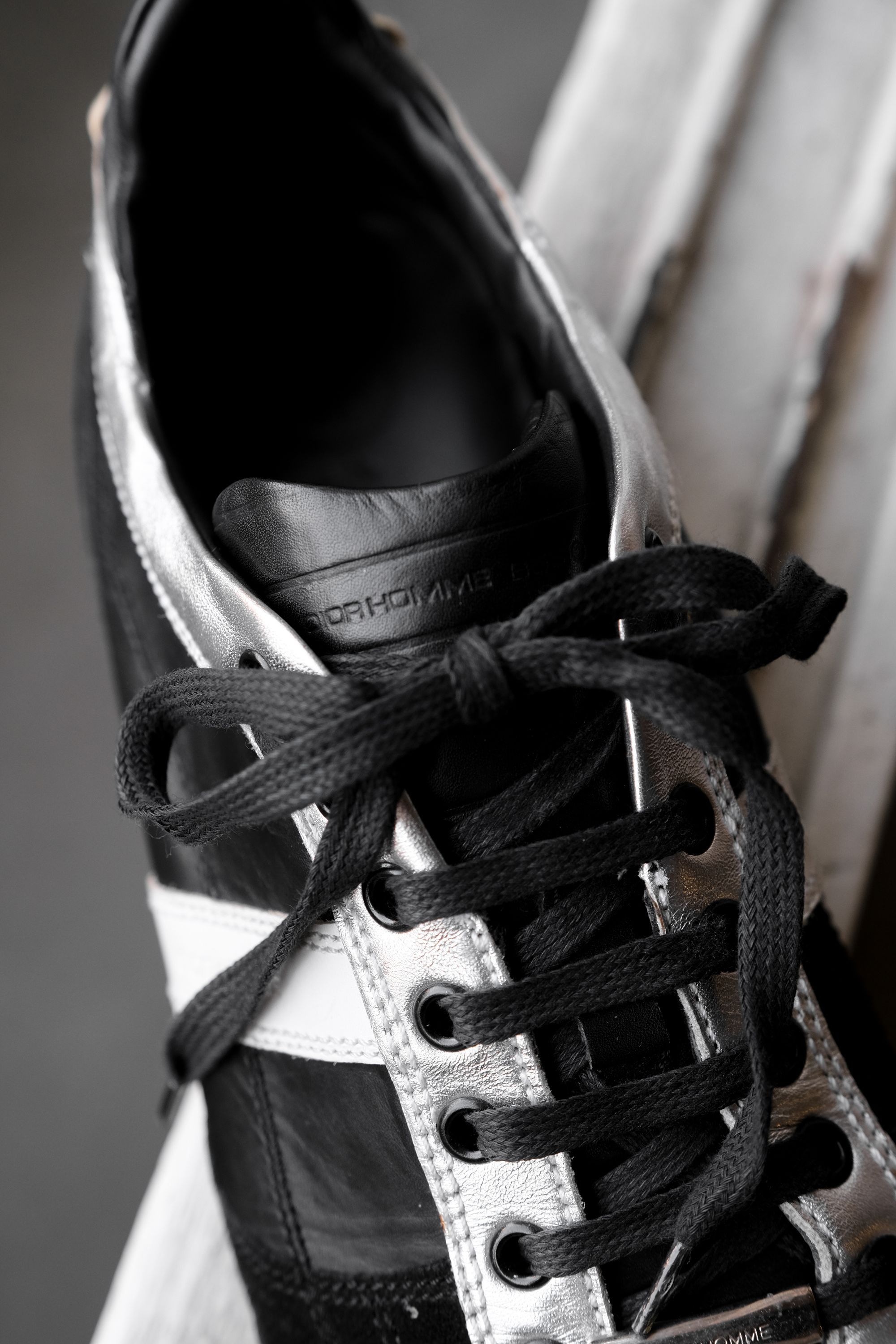 Dior DIOR HOMME Silver / Black Leather Sneakers Size US 9 / EU 42 - 7 Thumbnail