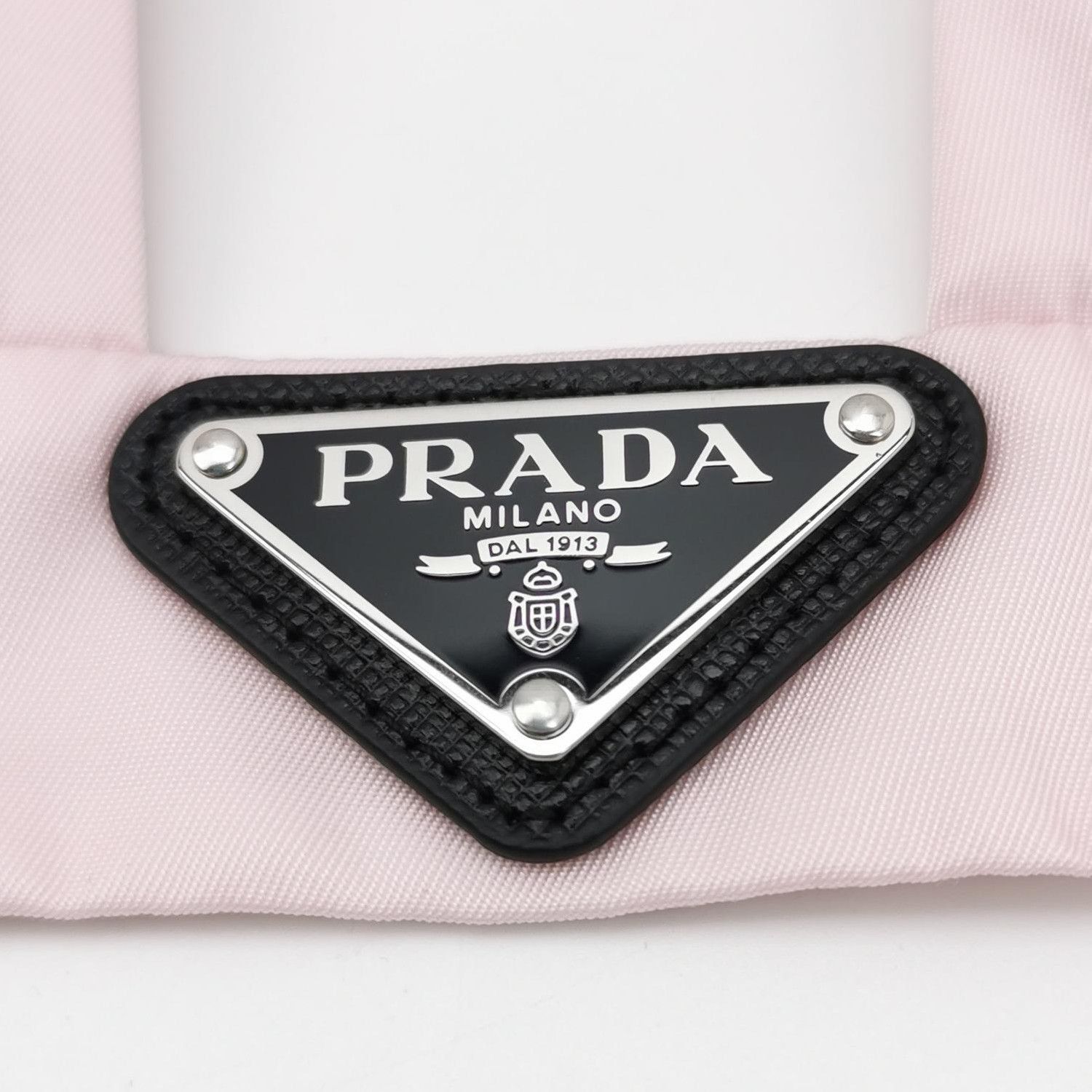 Prada Prada Triangle Logo Crop Top in Soft Pink . Size L / US 10 / IT 46 - 4 Thumbnail