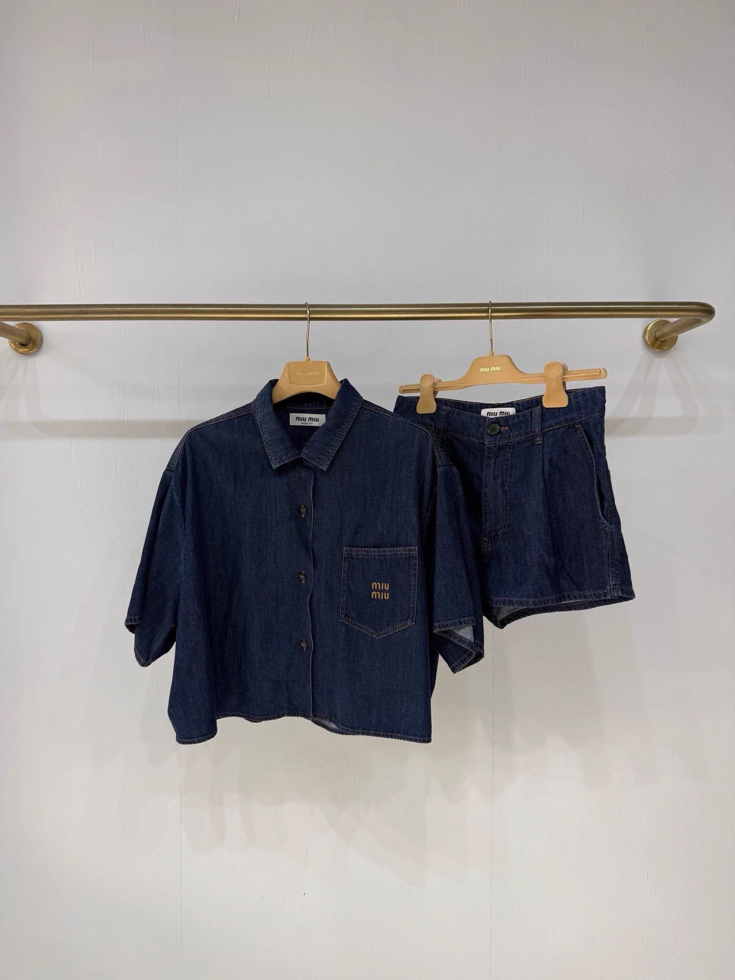 Miu Miu MIU MIU 99% New Denim Logo Shirt 36 (Oversized) Size M / US 6-8 / IT 42-44 - 6 Thumbnail