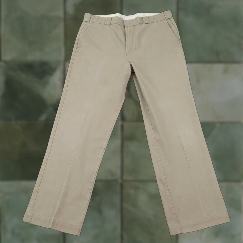 Vintage L.L. Bean Mens 38x31 Beige Chino Pants Straight Leg Casual Cotton Polyester Size US 38 / EU 54 - 1 Thumbnail
