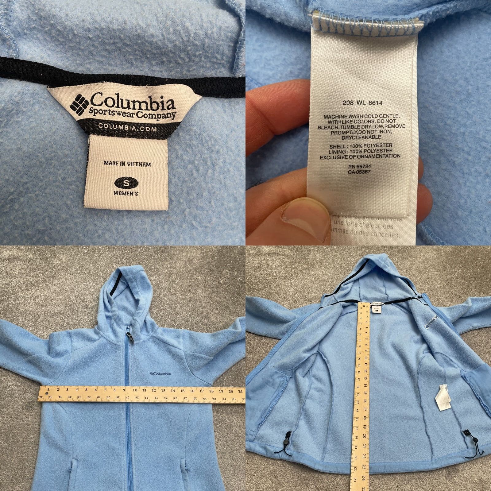 Vintage Columbia Jacket Womens Small Blue Benton Springs Fleece Full Zip Pockets Regular Outdoor Shirt/Coat Size S / US 4 / IT 40 - 8 Thumbnail