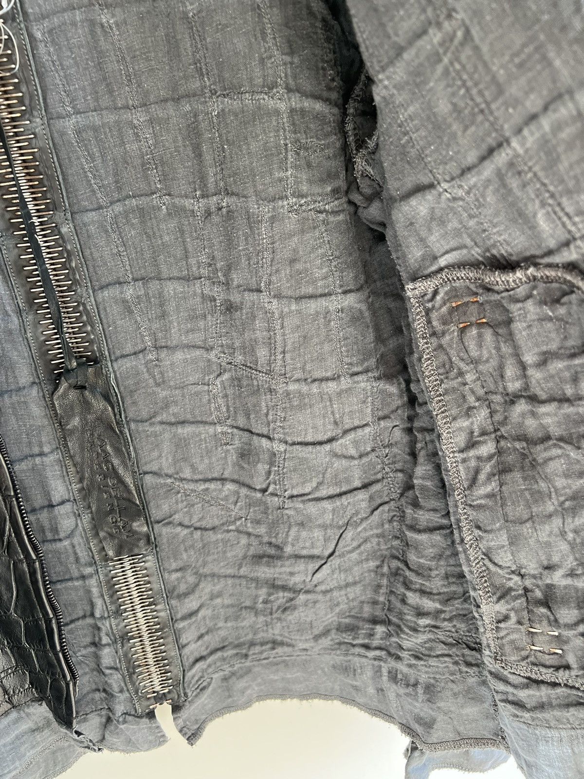 Isaac Sellam Experience black alligator jacket