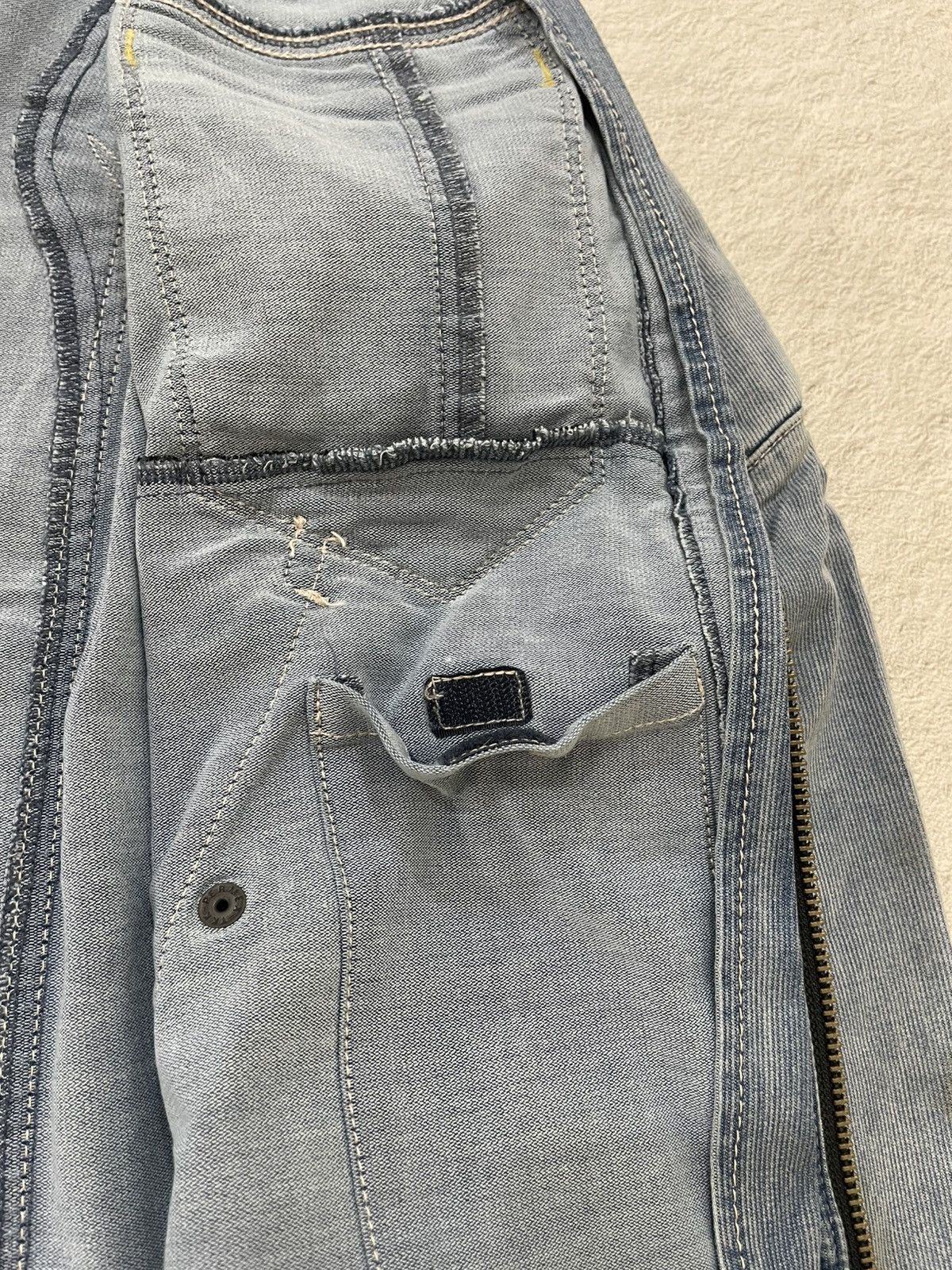 Japanese Brand 2000s Frontier Light Wash Utility Denim Zip Jacket 14th Y2K Size US M / EU 48-50 / 2 - 7 Thumbnail