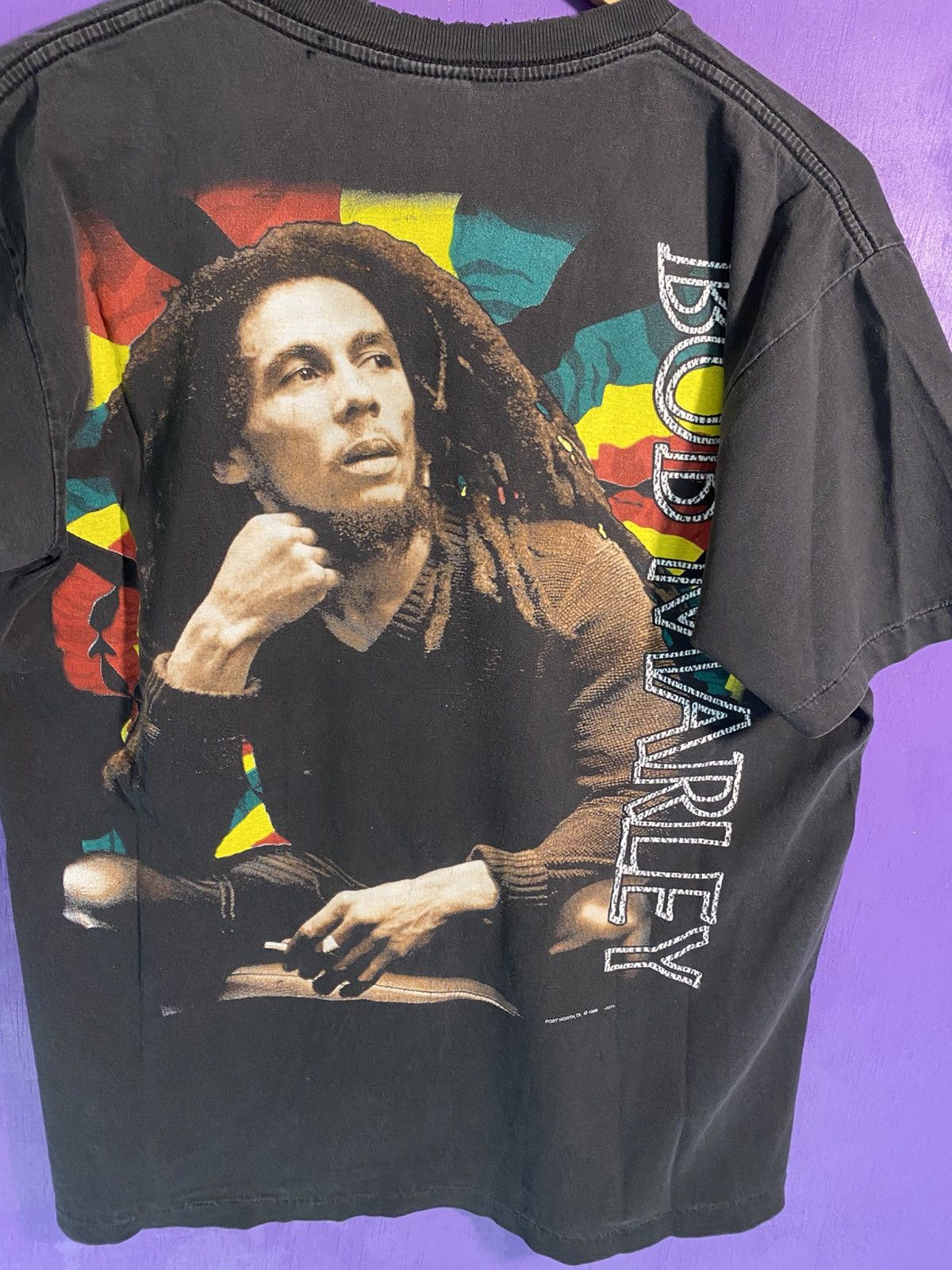 Rap Tees Vintage 1996 Bob Marley faded singing rap tee Size US L / EU 52-54 / 3 - 3 Thumbnail