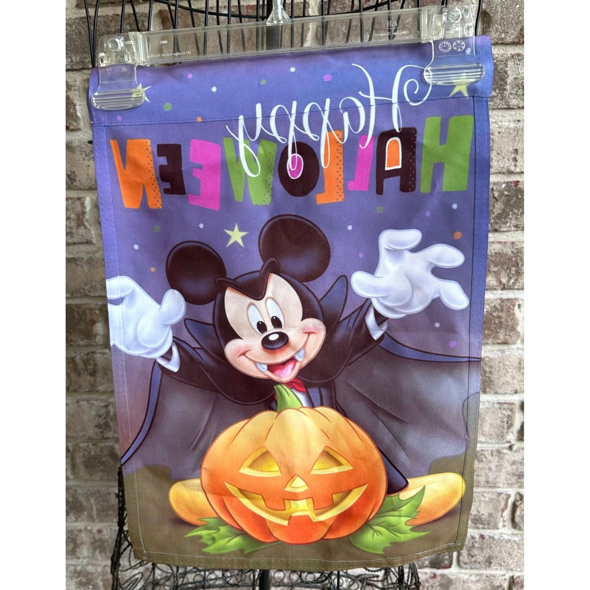Disney Disney Mickey Mouse Dracula Halloween Garden Flag 17 inches Size ONE SIZE - 6 Thumbnail