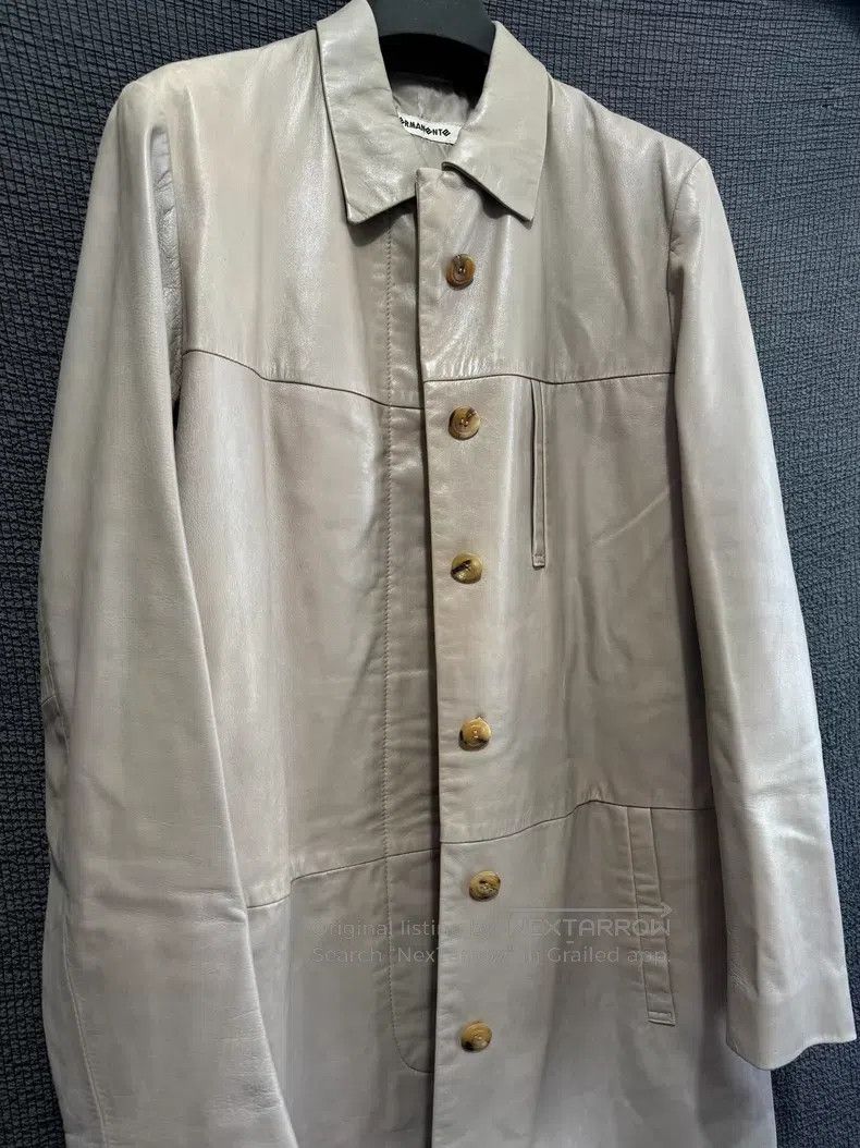Issey Miyake Issey Miyake Leather Duster Coat Size US L / EU 52-54 / 3 - 5 Thumbnail
