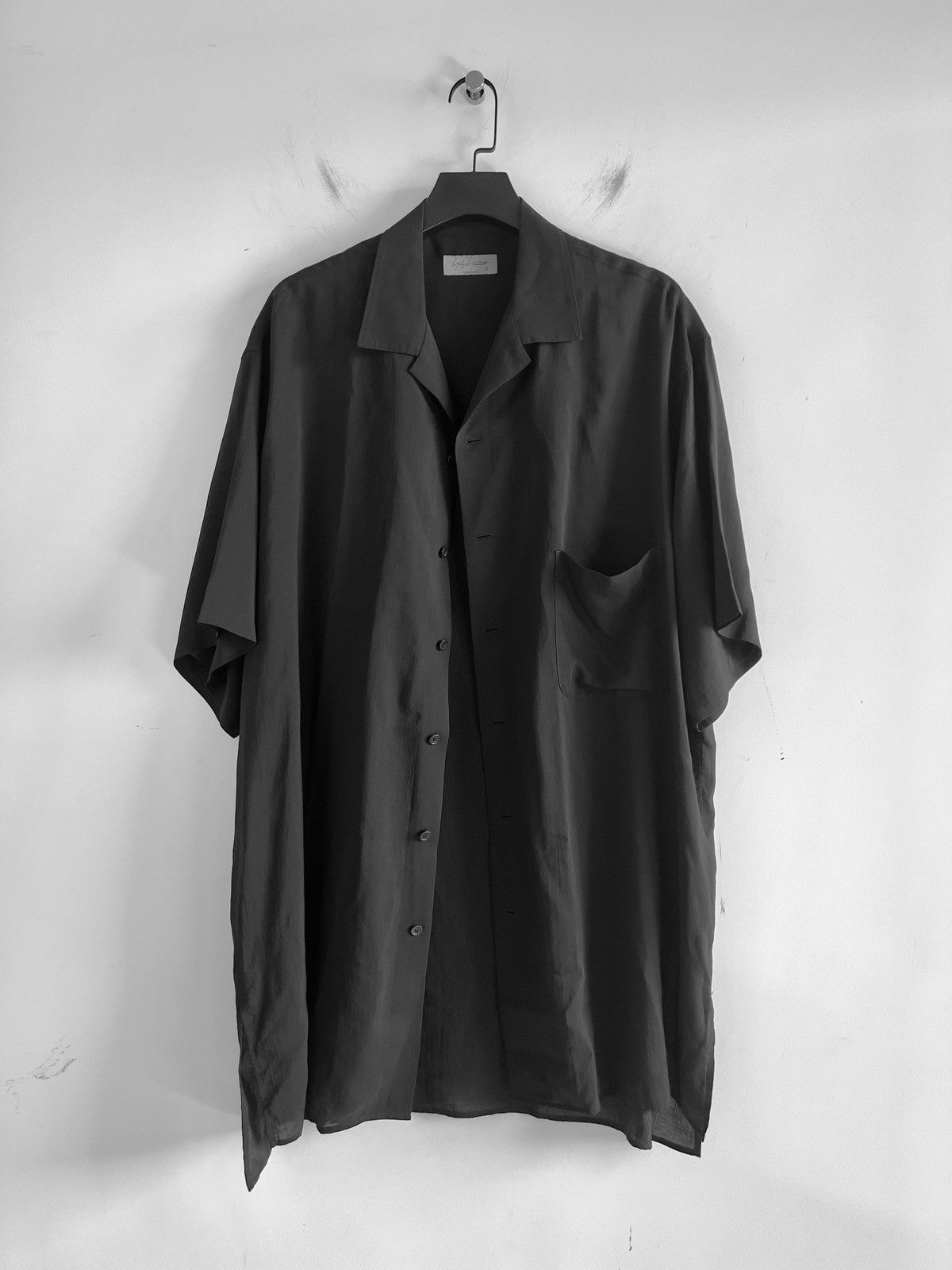 Yohji Yamamoto Yohji Yamamoto POUR HOMME - CELLULOSE OPEN COLLAR BLOUSE Size US L / EU 52-54 / 3 - 2 Thumbnail