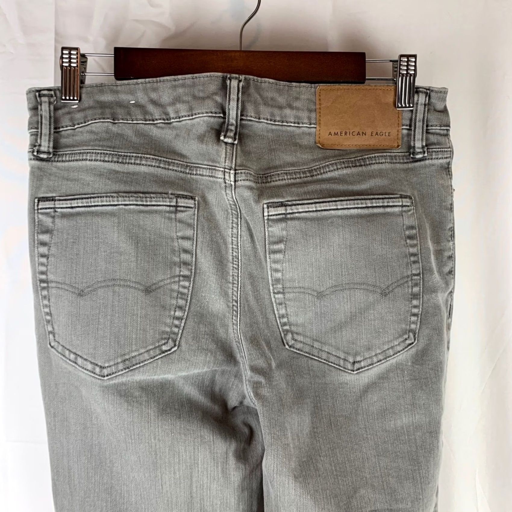 Vintage American Eagle Slim Jeans Mens 30x34 Grey Ne(x)t Level Flex Stretch Denim Jeans Size US 30 / EU 46 - 7 Thumbnail