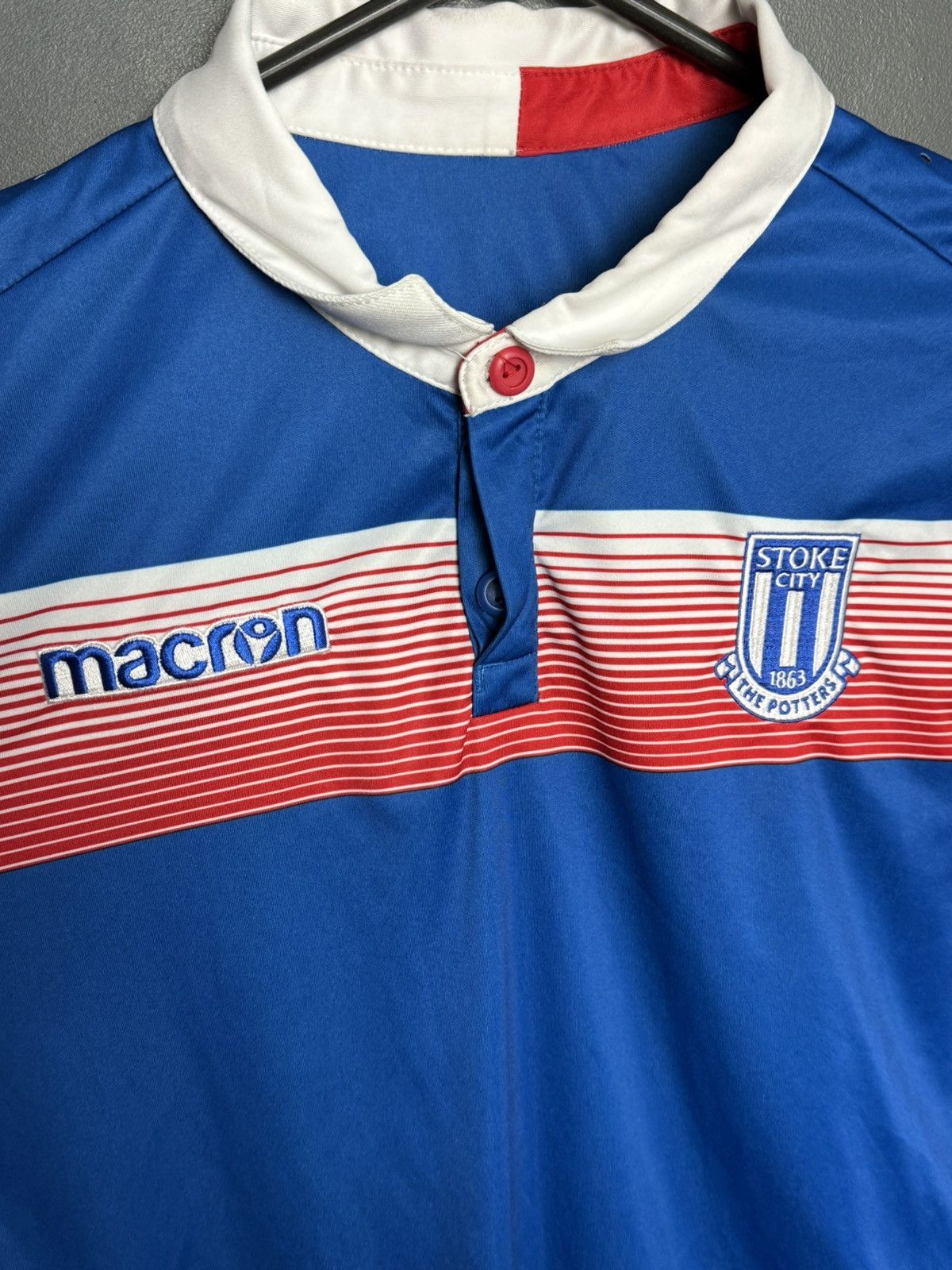Macron Stoke City 17/18 Away Shaqiri Football Long Sleeve Jersey Size US S / EU 44-46 / 1 - 4 Thumbnail