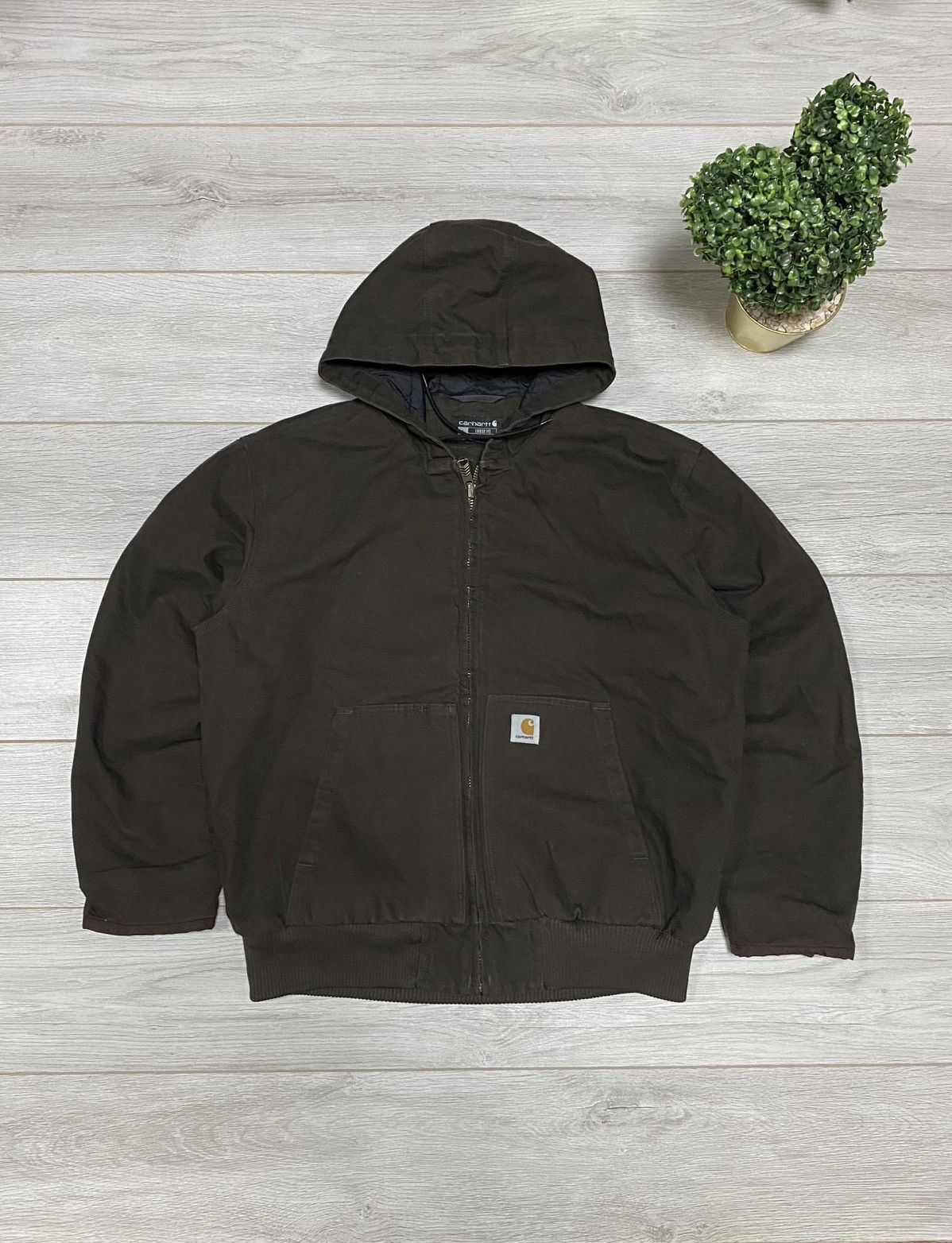Carhartt Carhartt active jacket canvass zip hooded Size US L / EU 52-54 / 3 - 1 Thumbnail