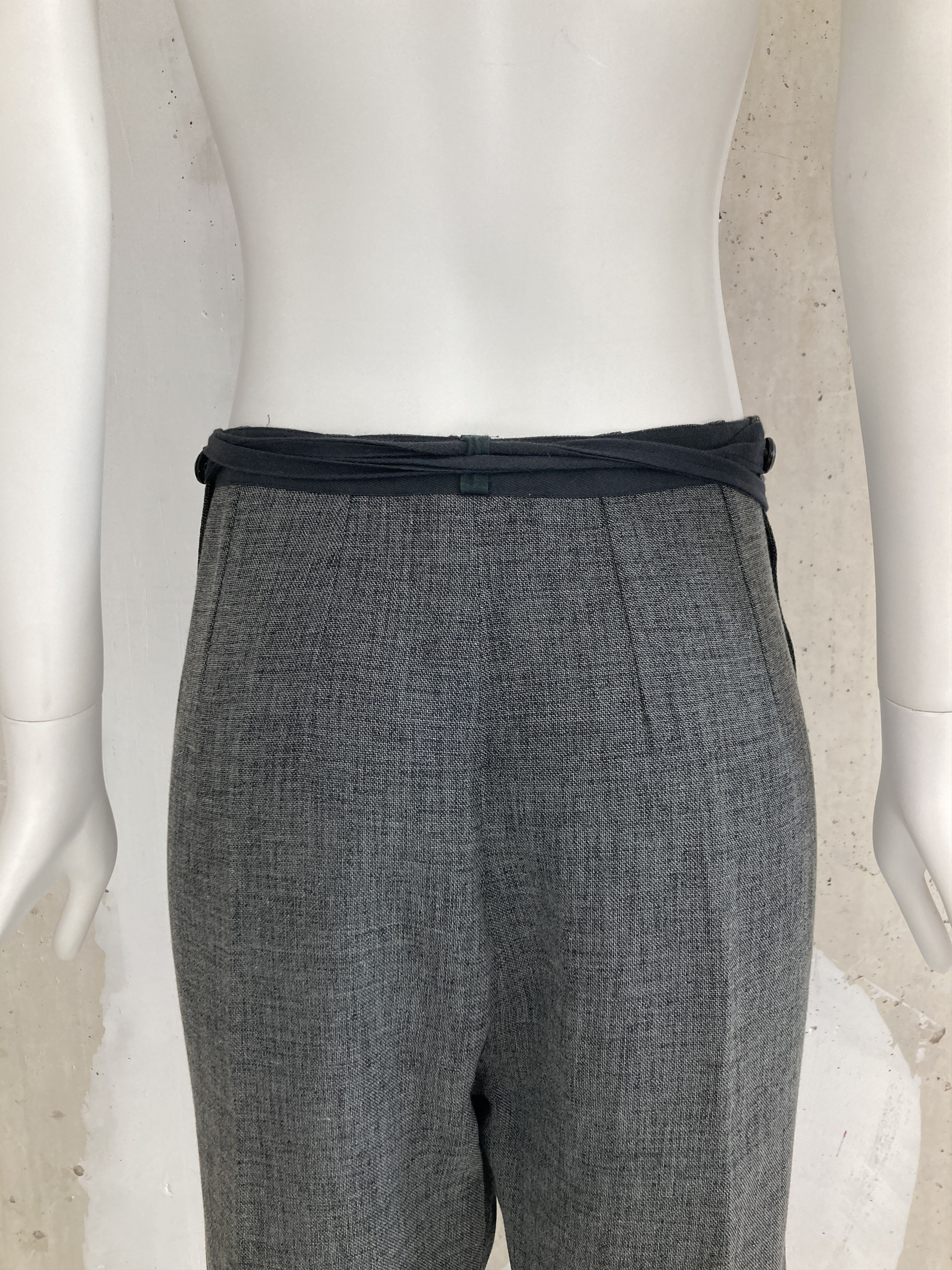 Ann Demeulemeester Early 90's Grey Side Buttoned Trousers Size 27" / US 4 / IT 40 - 6 Thumbnail