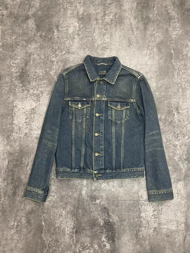 Saint Laurent Paris Saint Laurent Paris Deep Blue Washed Yellow Mud Ripped Dis Size US S / EU 44-46 / 1 - 1 Thumbnail