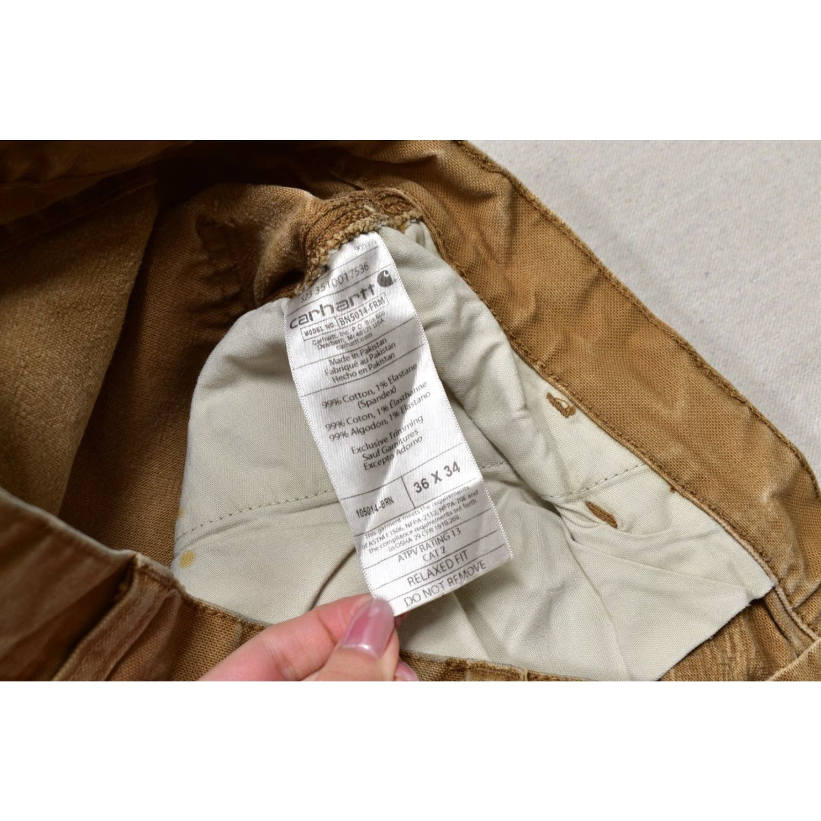 Carhartt Carhartt FR Flame Resistant Work Pants Men's 36x34 Brown Relaxed Rugged Utility Pants Size US 36 / EU 52 - 5 Thumbnail