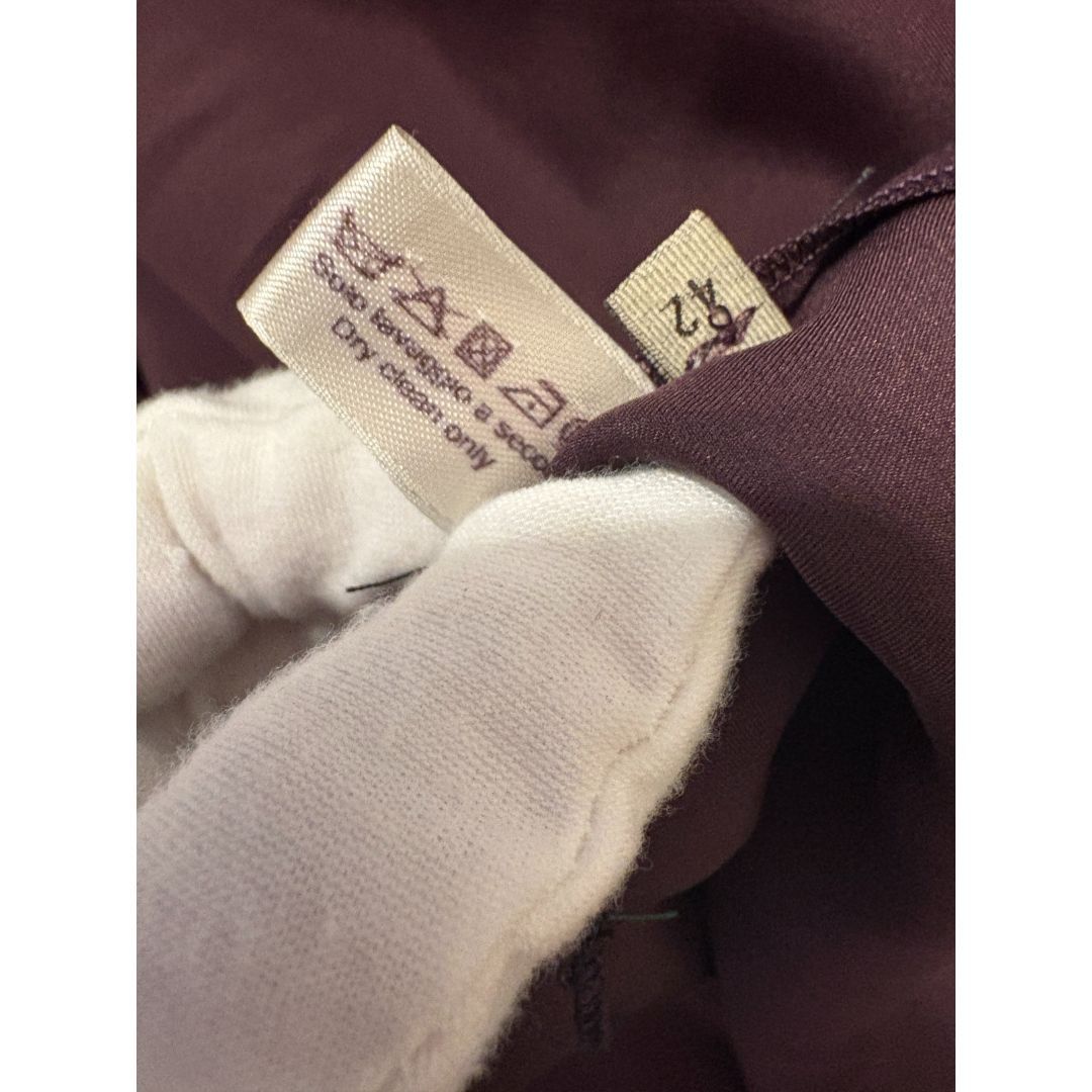 Bottega Veneta Bottega Veneta Silk V-Neck Button-Up Top in Burgundy Size M / US 6-8 / IT 42-44 - 3 Thumbnail