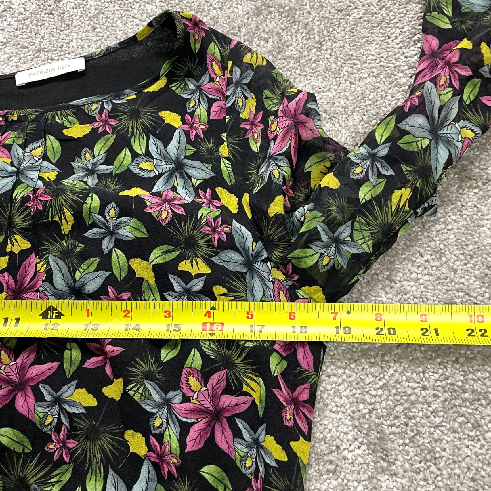 Patrizia Pepe VINTAGE Patrizia Pepe Black Designer Silk Blouse Women Size 42 / US 6 Sheer Long Sleeve Formal Casual Office Size M / US 6-8 / IT 42-44 - 6 Thumbnail
