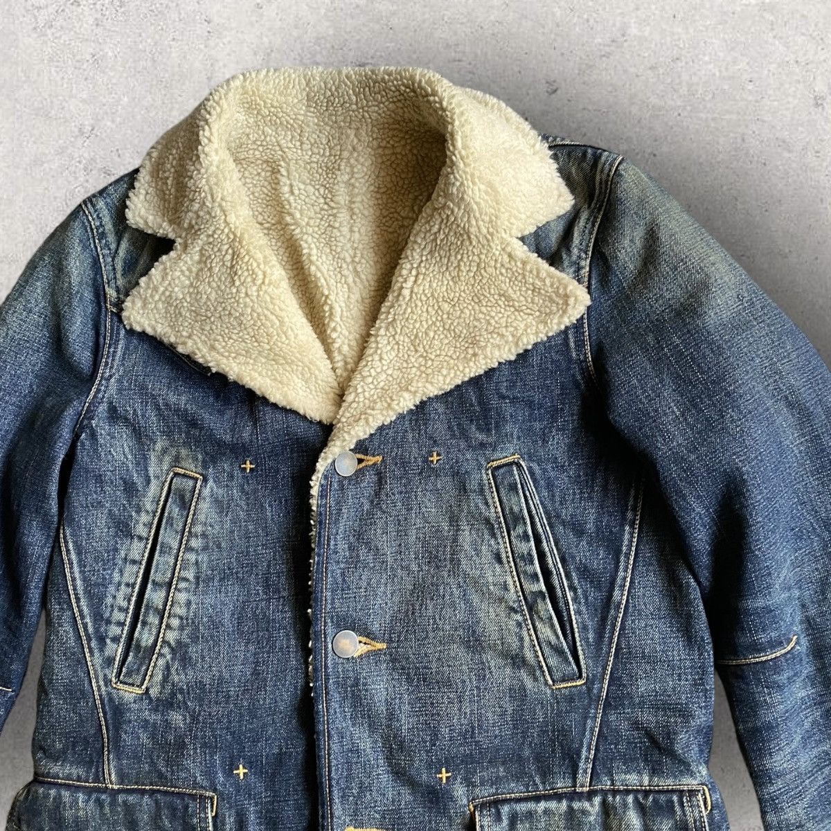 Number (N)ine × Takahiromiyashita The Soloist. FW07 Denim Shearling Jacket Size US S / EU 44-46 / 1 - 4 Thumbnail
