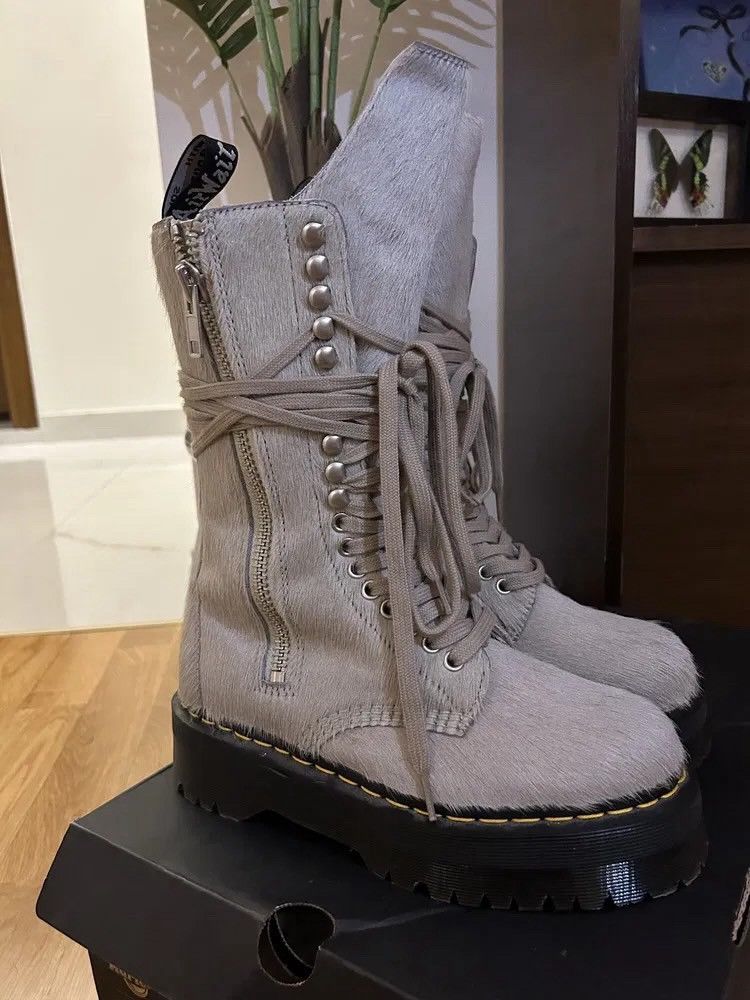 Dr. Martens × Rick Owens Rick Owens x Dr.Martens quad sole calf length boot Size US 7 / EU 40 - 5 Thumbnail