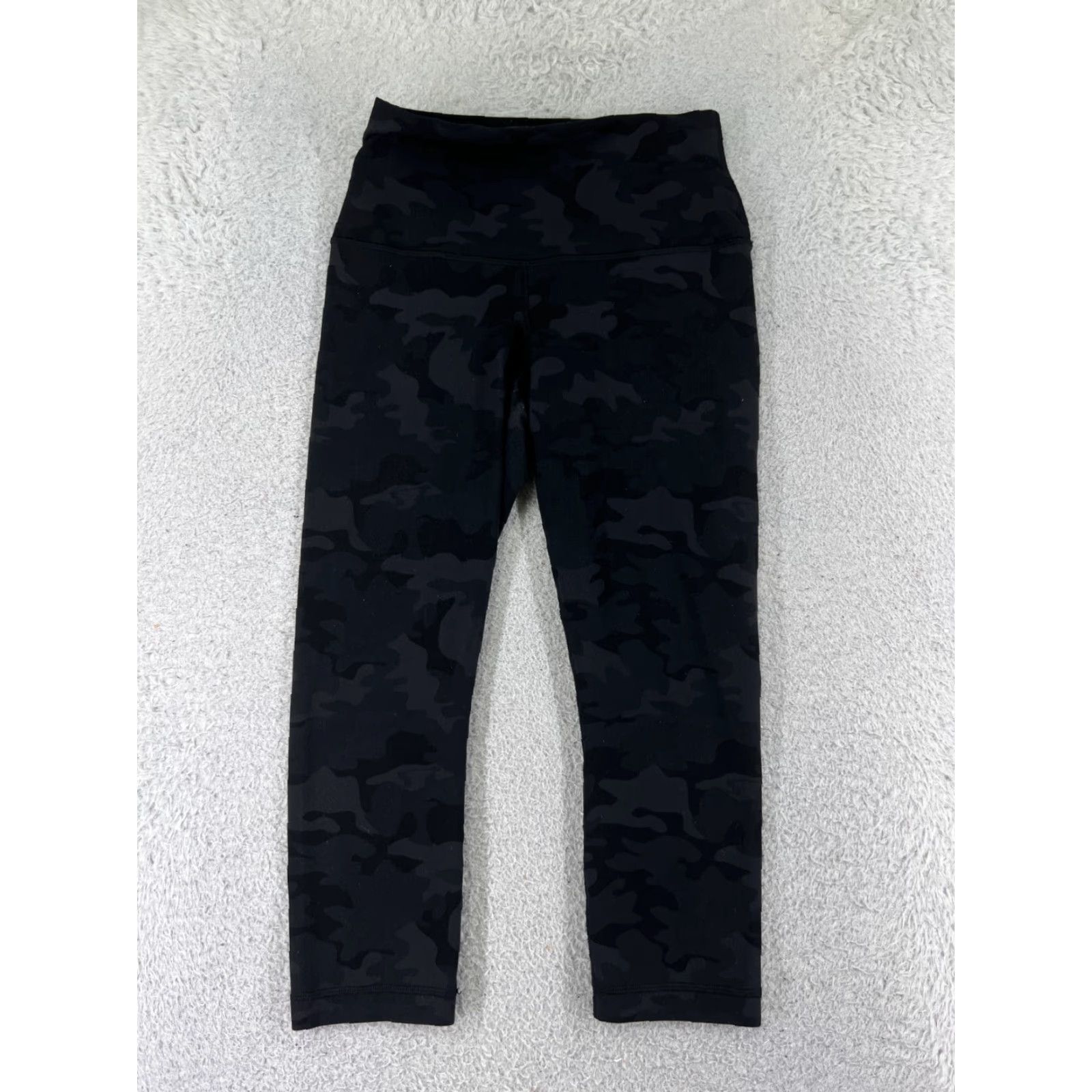 Lululemon Lululemon Pants Womens 4 Black Gray Camouflage Leggings Activewear Pockets 19 In Inseam Relaxed Size 27" / US 4 / IT 40 - 2 Thumbnail