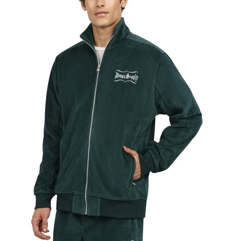 Snoop Dogg Dogg Supply x Snoop Dogg Mens Emerald Velour Track Jacket S Size US S / EU 44-46 / 1 - 11 Thumbnail