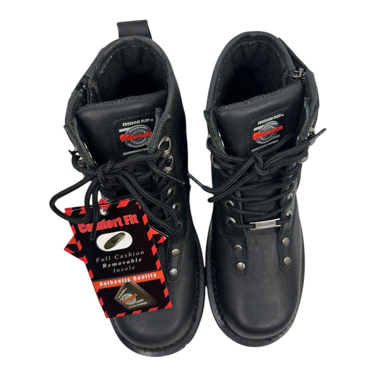 Other Milwaukee Leather Black Motorcycle Boots Mens Size 9D USA St Size US 9 / EU 42 - 11 Thumbnail