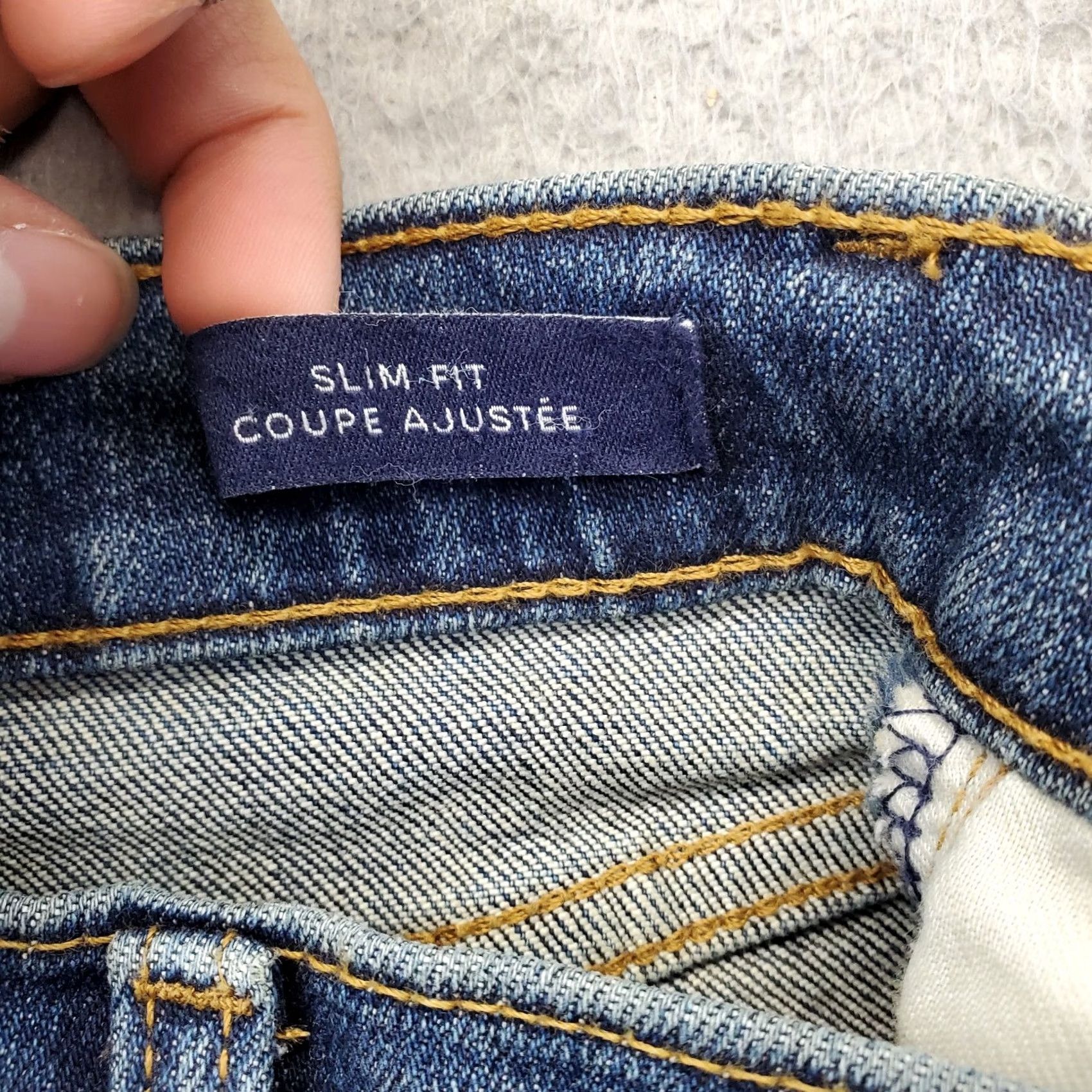 Lands' End Lands' End Jeans Mens 32 Blue Straight Leg Slim Fit 5-Pocket Denim Grounded Mens Size 32 Blue 90s Theme Size US 32 / EU 48 - 7 Thumbnail