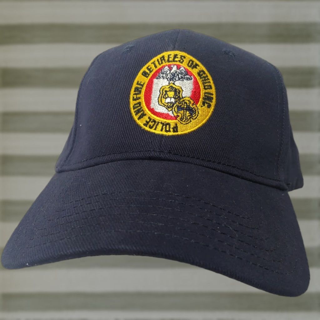 Vintage OTTO Police & Fire Retirees of Ohio Cap Blue Adjustable Canvas Strap Back Cap Size ONE SIZE - 1 Thumbnail