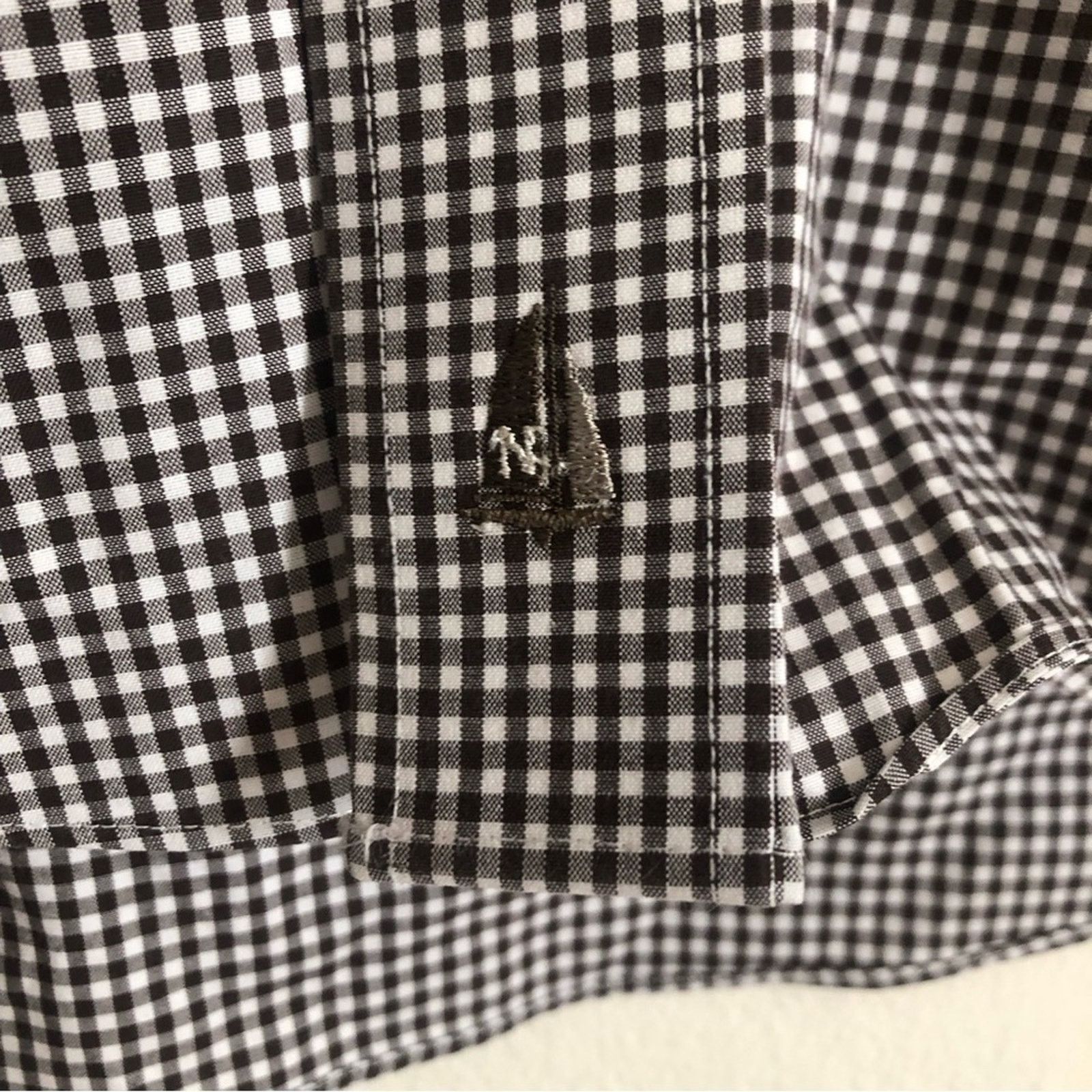 Nordstrom Nordstrom Mens Traditional Fit Black White Plaid Dress Shirt Size US L / EU 52-54 / 3 - 8 Thumbnail