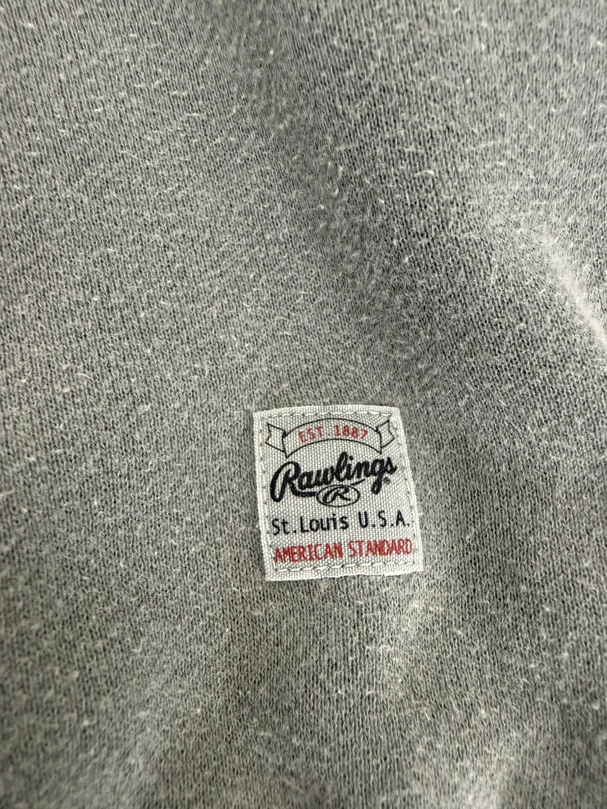 Asics 🔥 Rawlings JPN Sportwear Distressed Grey Spellout logo Sweat Size US M / EU 48-50 / 2 - 5 Thumbnail