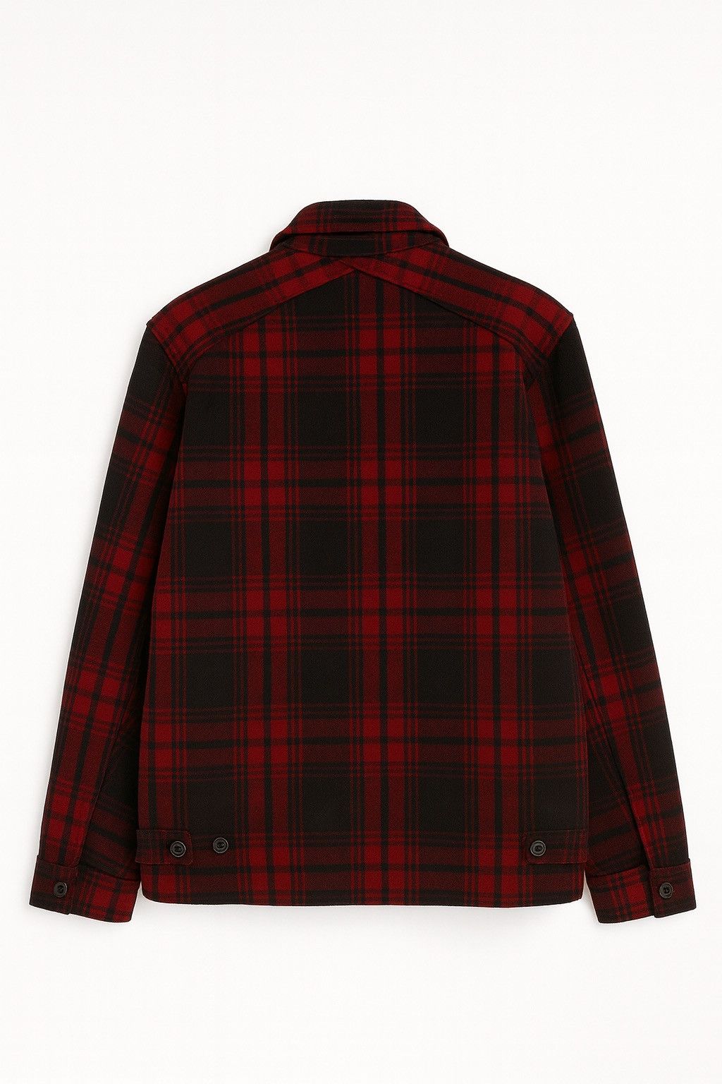 Japanese Brand Back Number Red Black Wool Plaid Jacket – Military Inspired Size US L / EU 52-54 / 3 - 2 Thumbnail