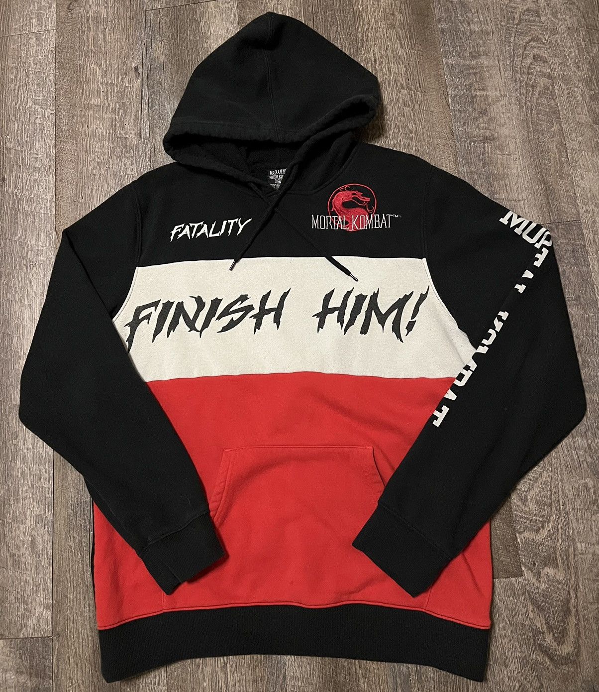 Japanese Brand Mortal Kombat Finish Him! Fatality Hoodie size Large Size US L / EU 52-54 / 3 - 1 Thumbnail